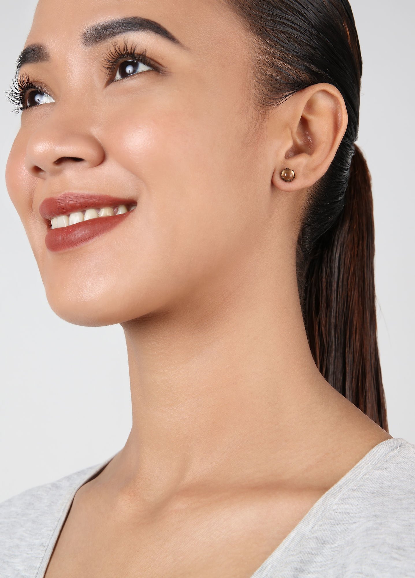 image for Earring Stud Jelly Star Brown  