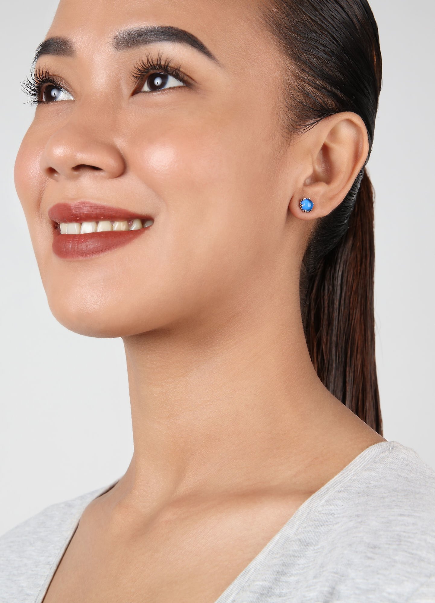 image pour Clou d'oreille Jelly Star Bleu  