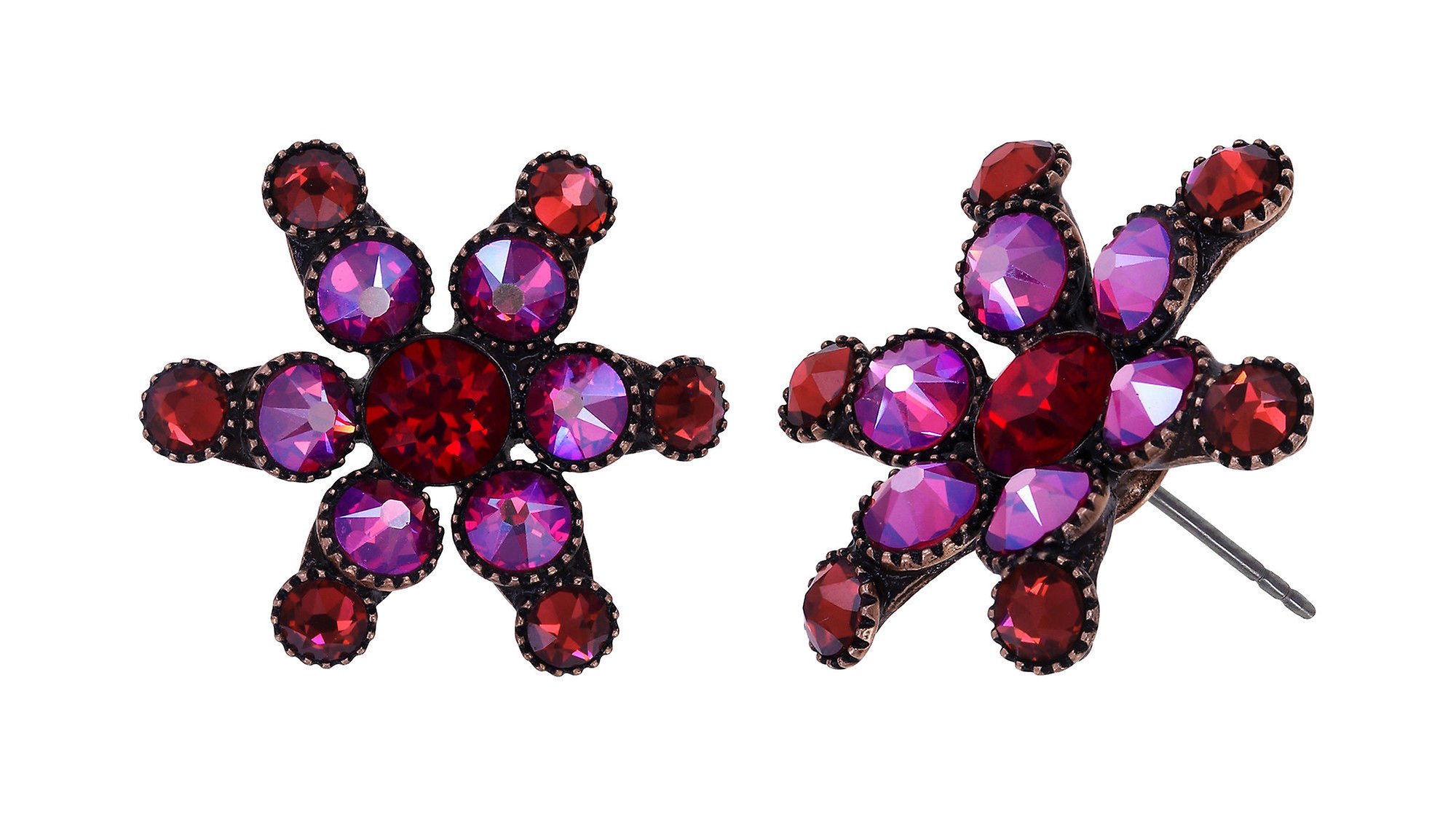 image for Earring Stud Lost Garden Red  
