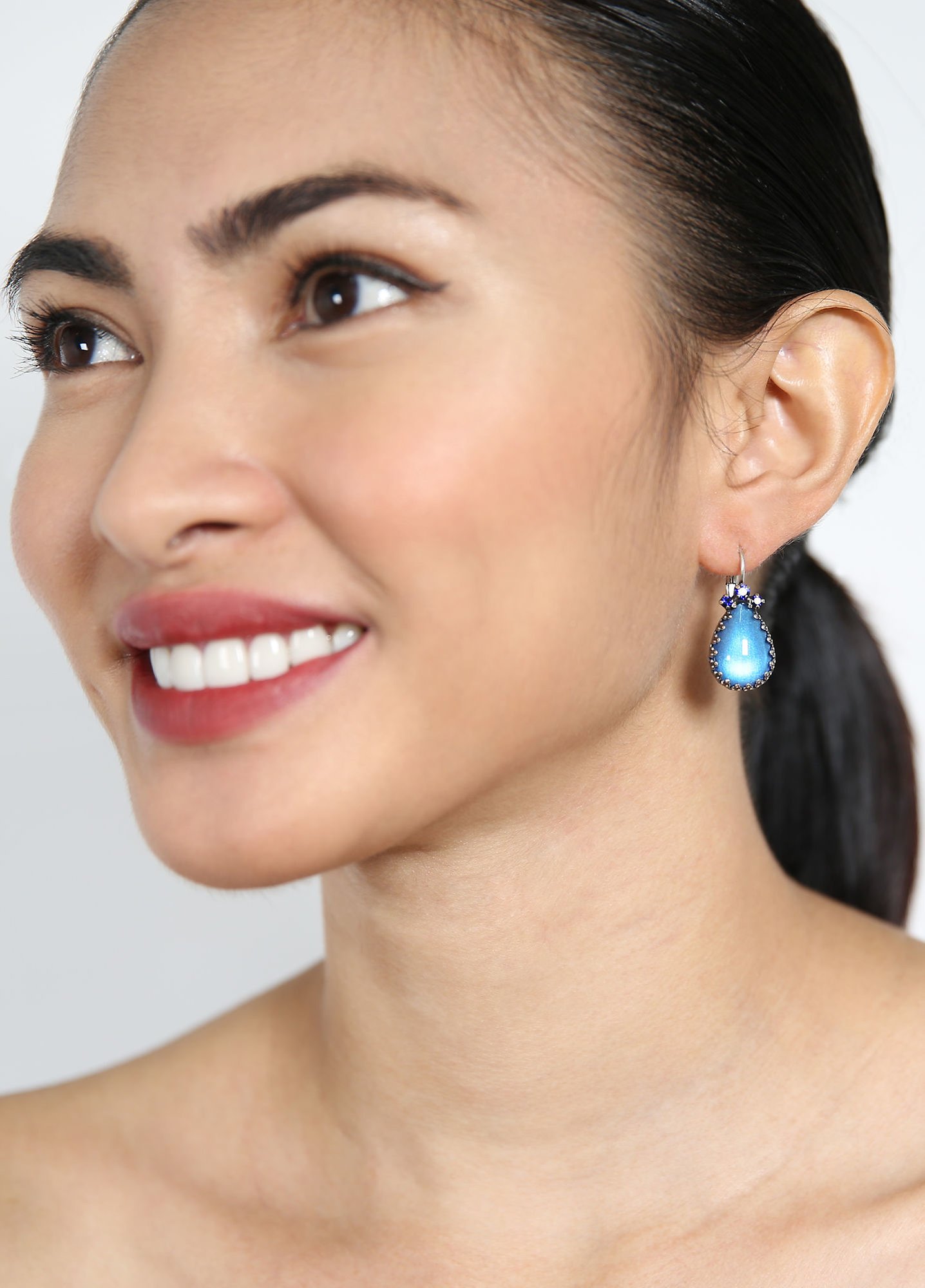 image pour Boucles d'oreilles Eurowire Jelly Star Bleu  