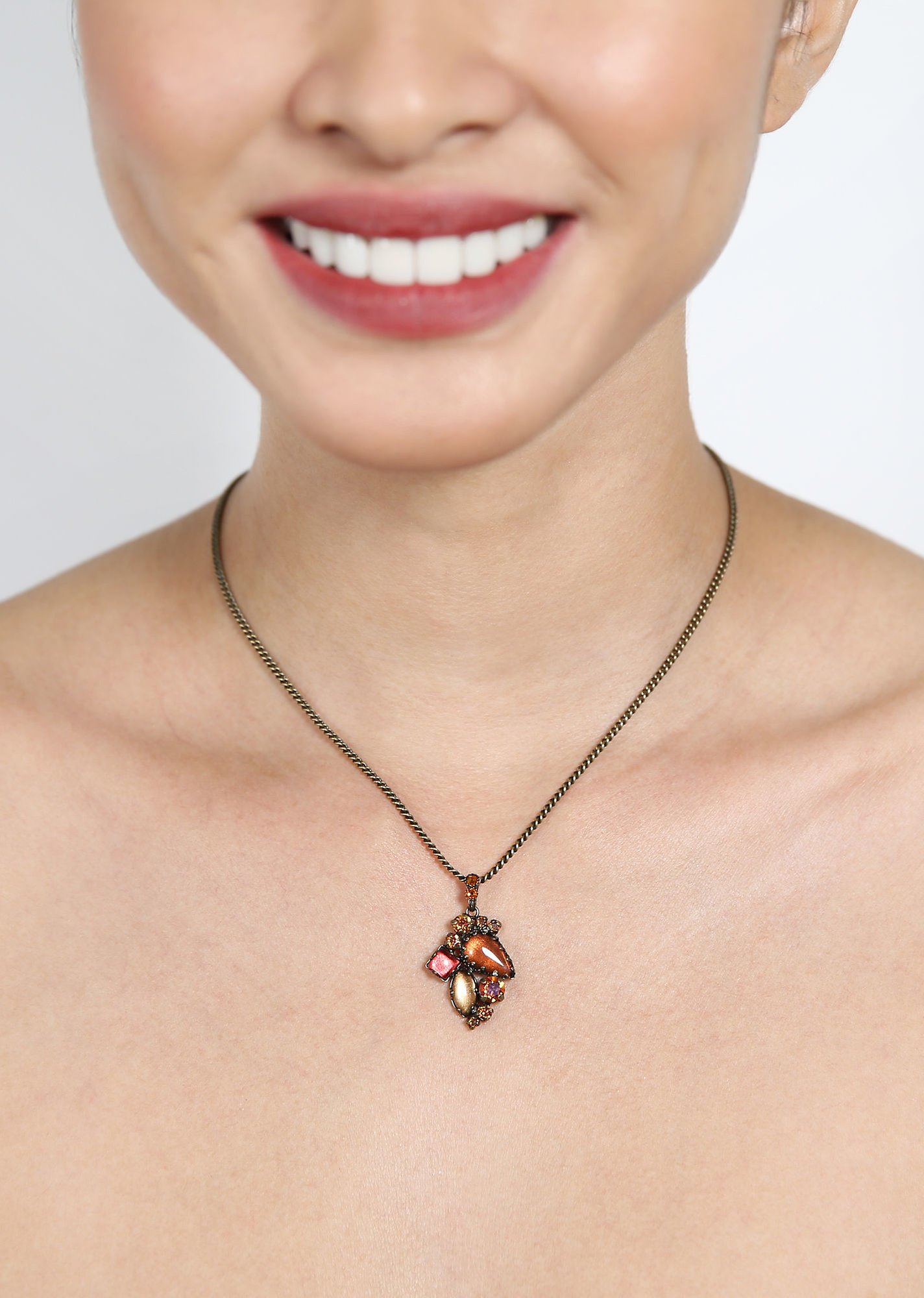 image pour Collier pendant Jelly Star Marron  