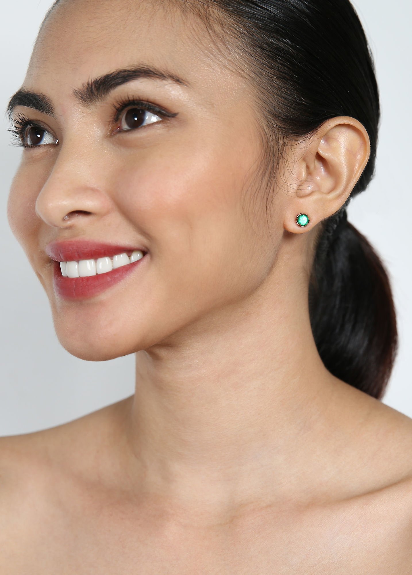 image for Earring stud Jelly Star Green  