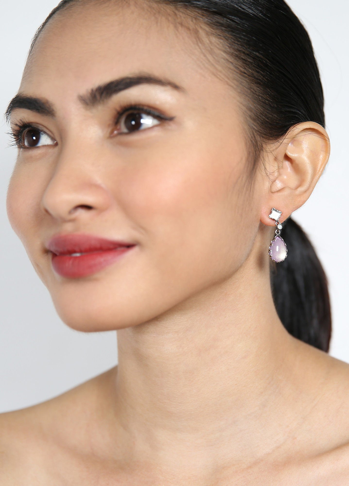image for Earring Stud Dangling Jelly Star Lila  