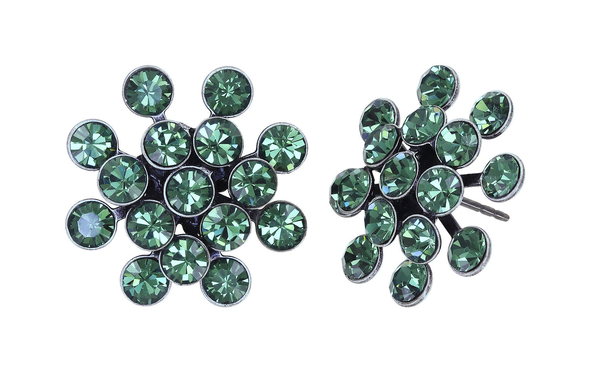 image for Earring stud Magic Fireball Green erinite Classic Size (21mm Ø)