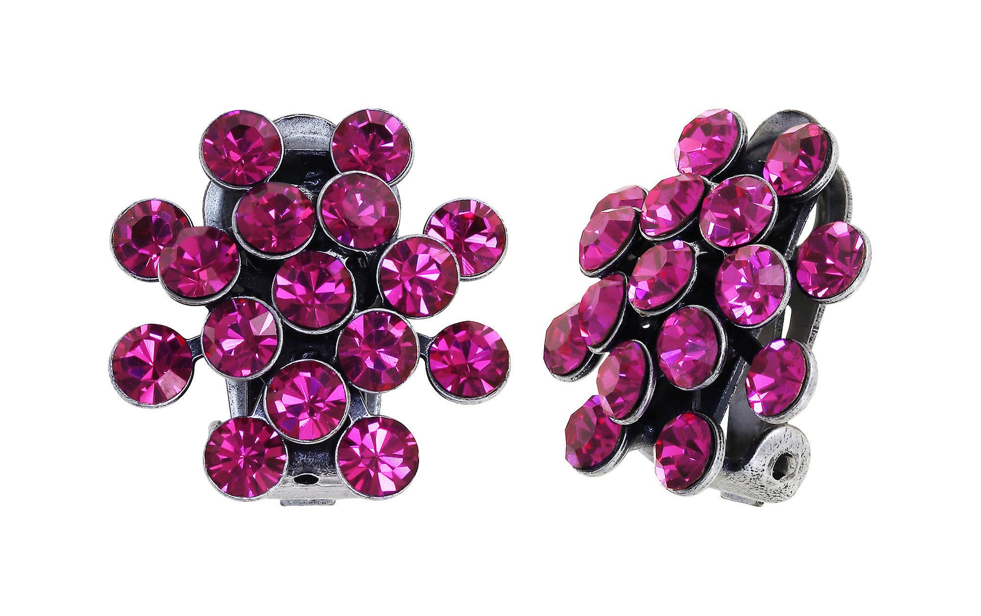 для изображений Серьги Magic Fireball Dark Rose fuchsia Classic Size (21mm Ø)