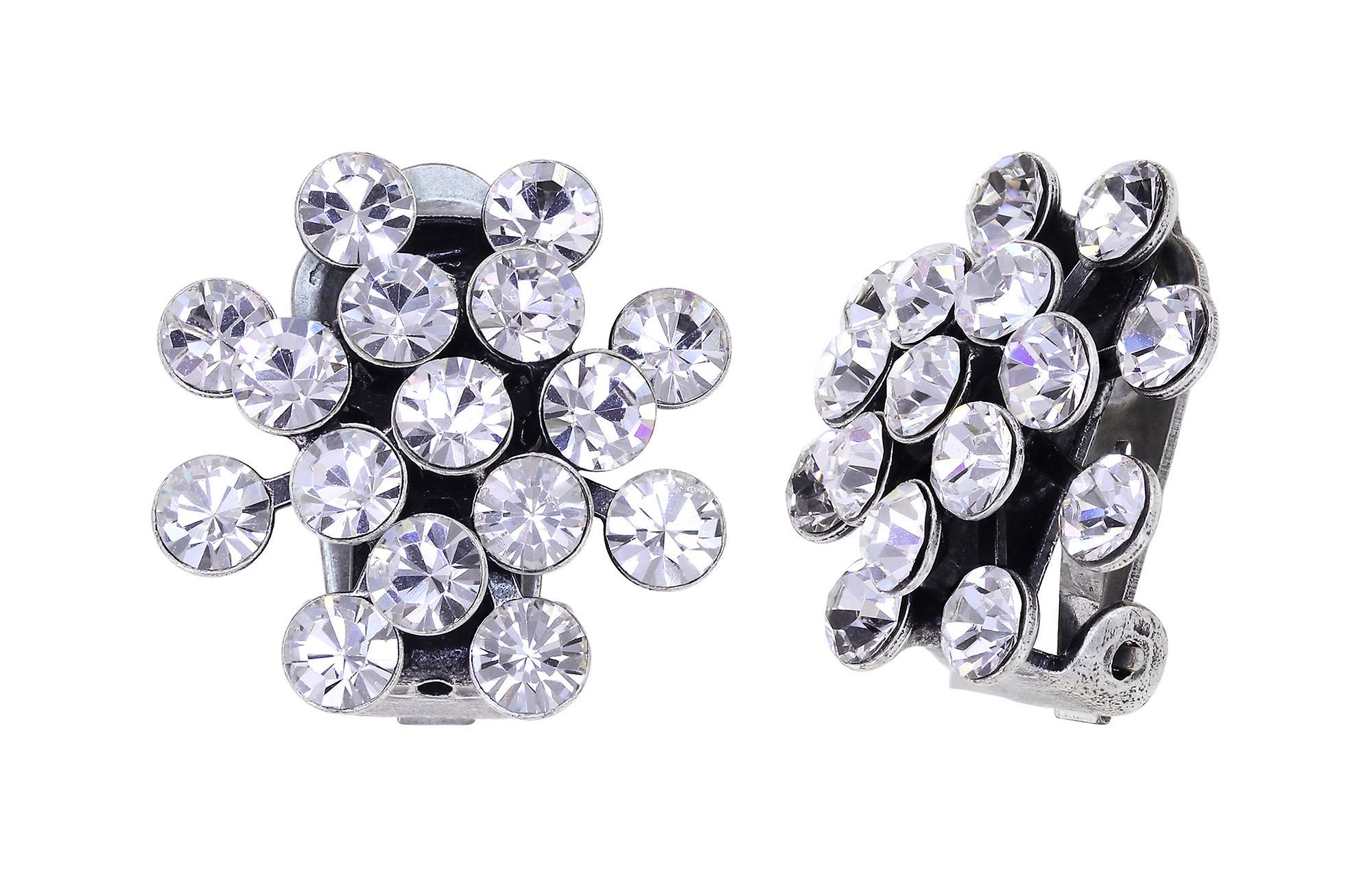 Bild für Ohrringe mit Clip Magic Fireball weiß Kristall Classic Size (21mm Ø)