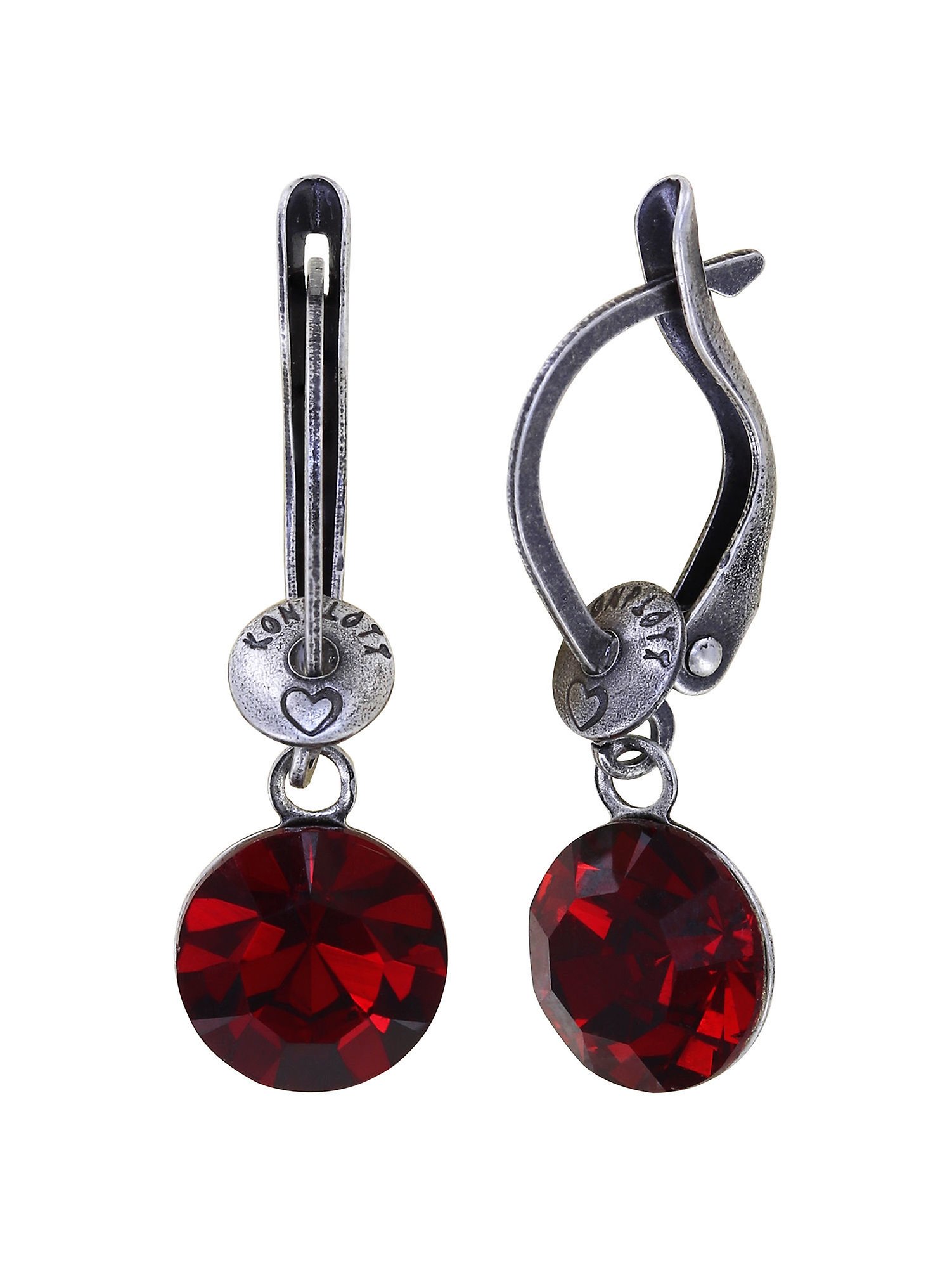 image pour Boucles d'oreilles pendantes Black Jack Rouge red velvet SS 39