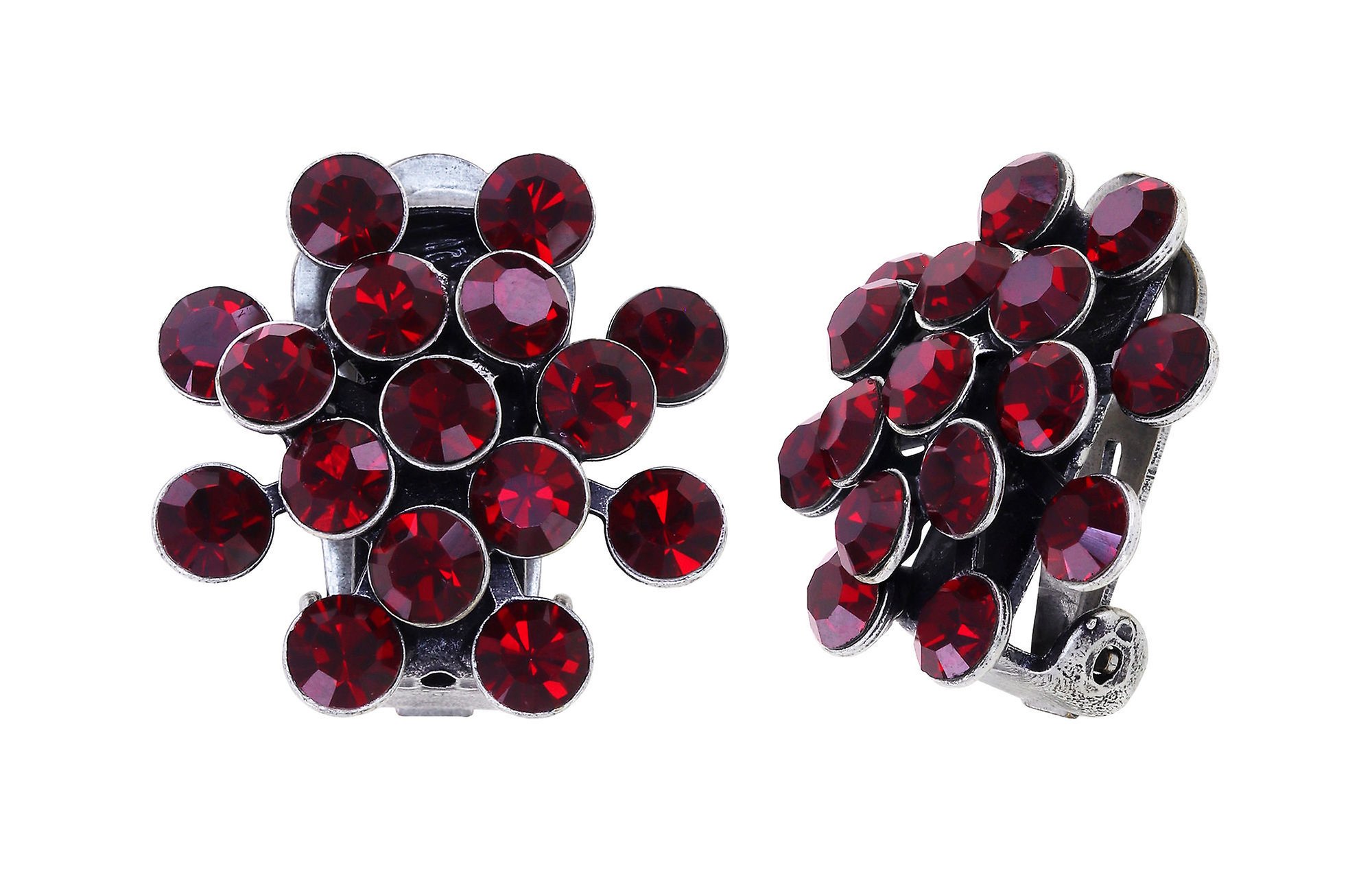 image for Earring Clip Magic Fireball Red siam Classic Size (21mm Ø)