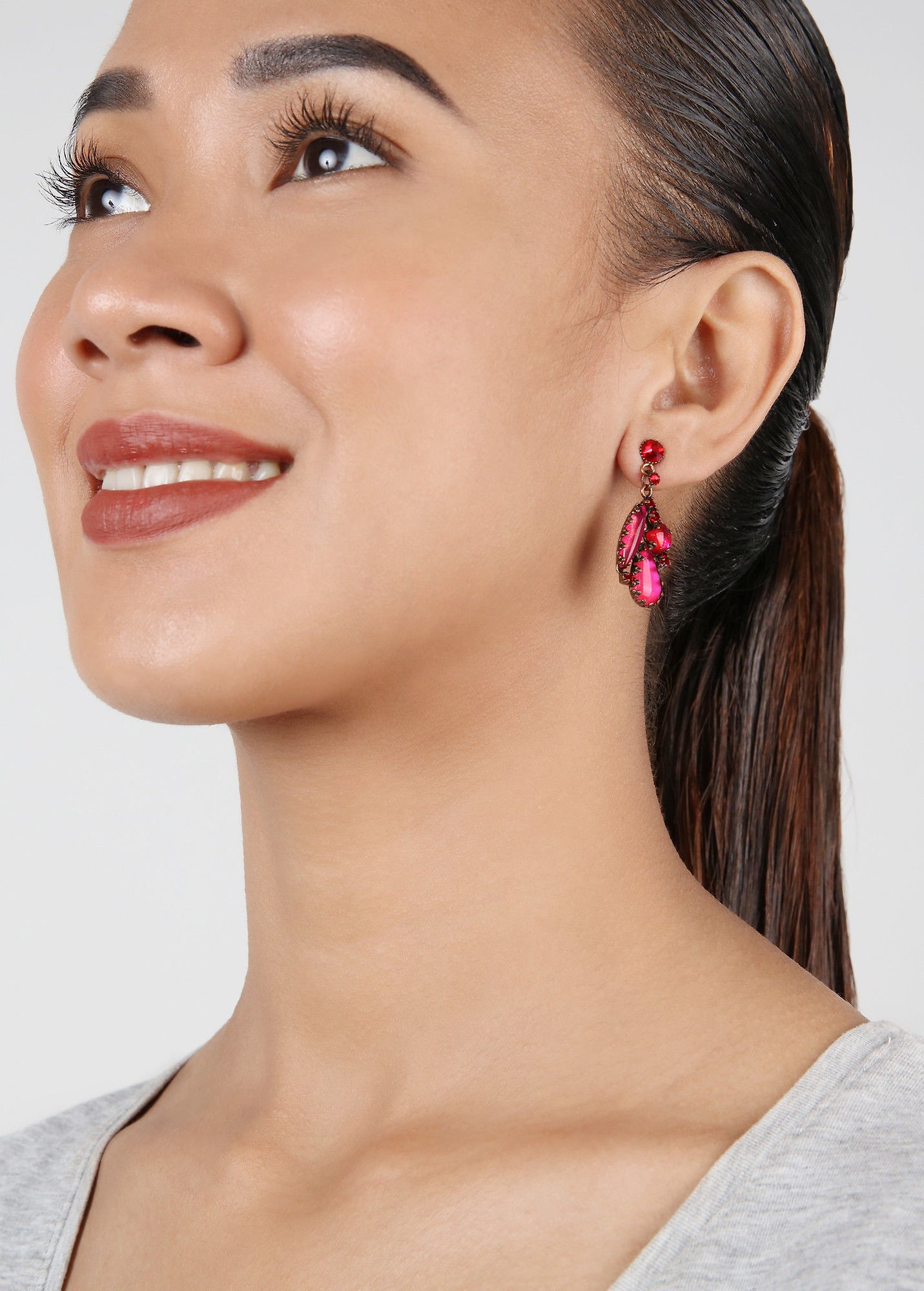 image for Earring Stud Dangling Jelly Star Pink  