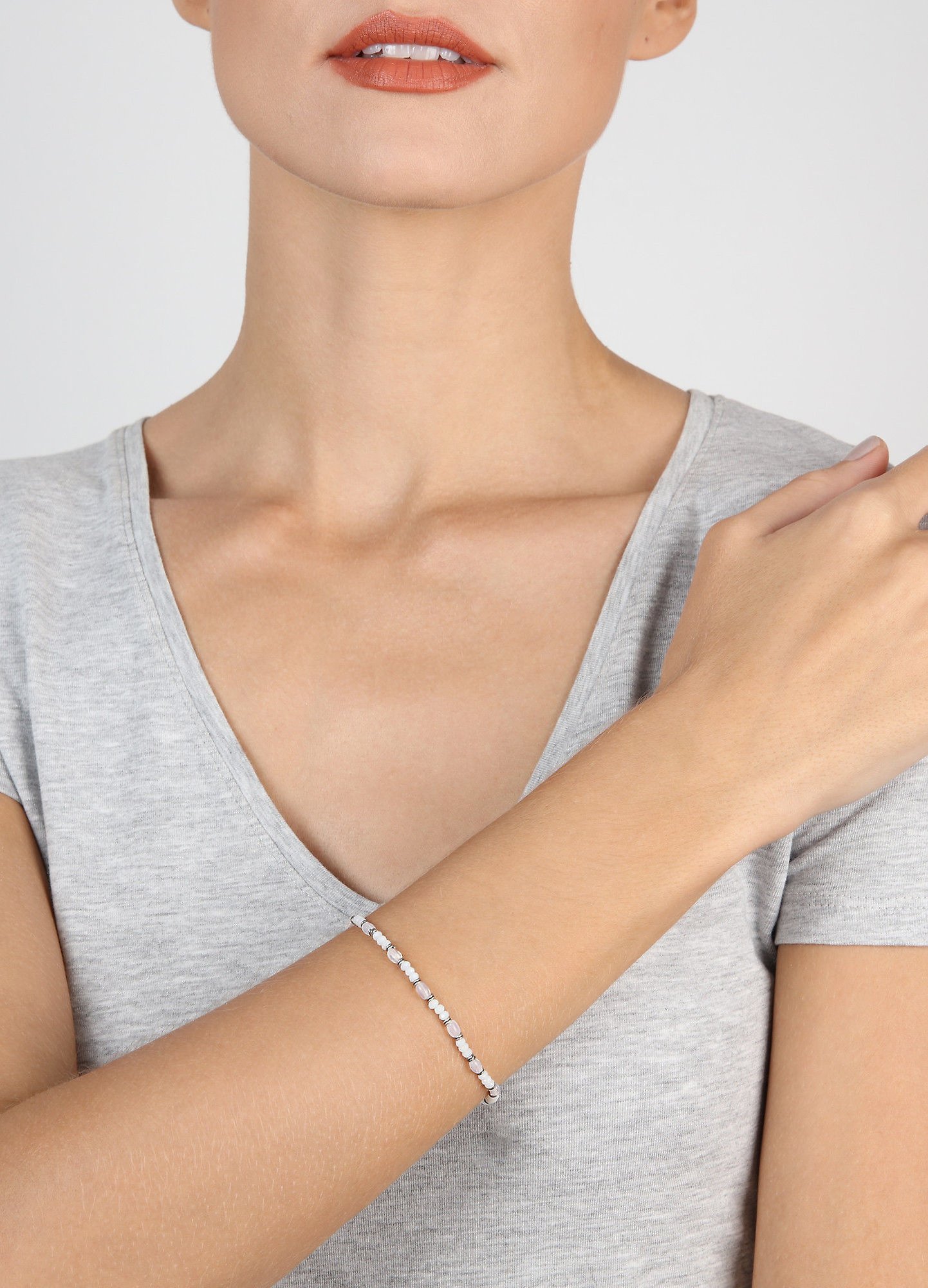 Bild für Armband elastisch Petit Glamour d´Afrique Weiß  