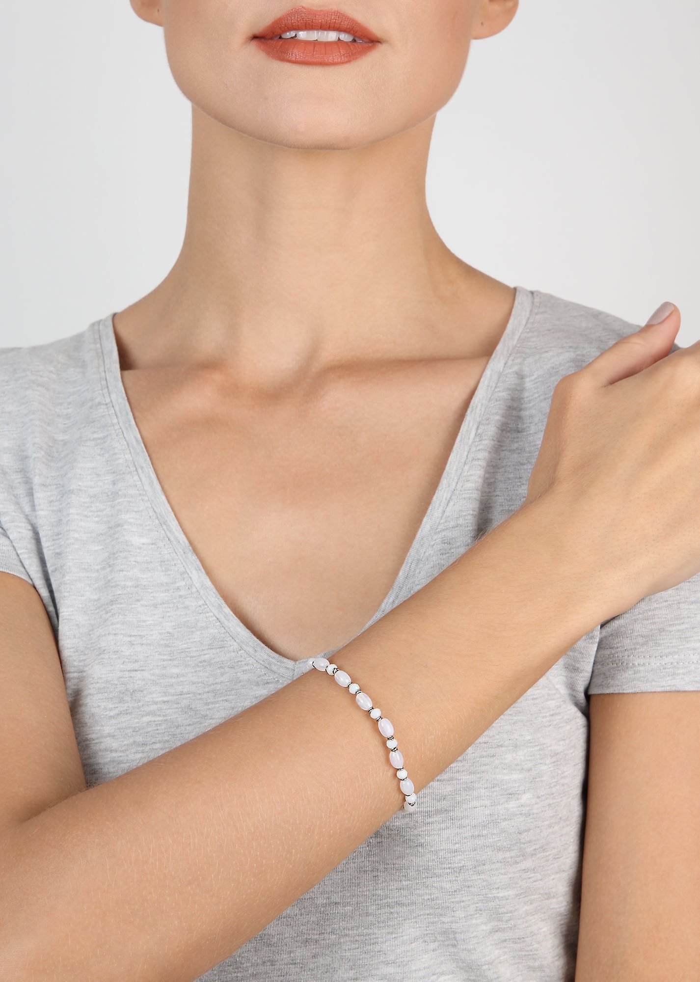 image pour Bracelet élastique Petit Glamour d´Afrique Blanc  