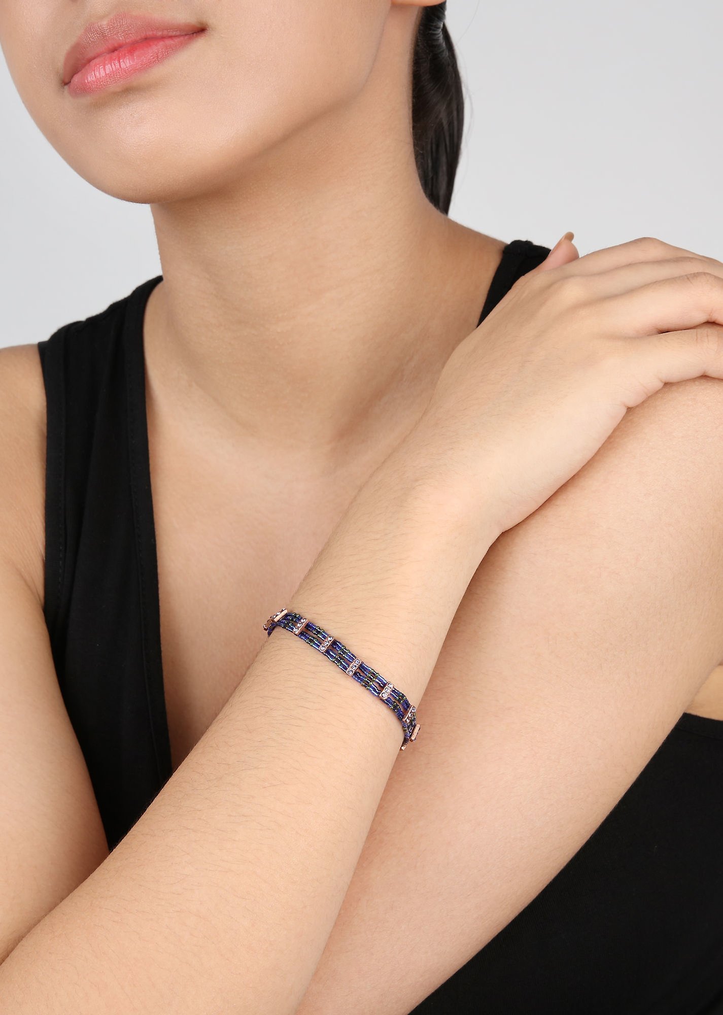 image pour Bracelet African Glam Aigue-Marine Foncé Blue 