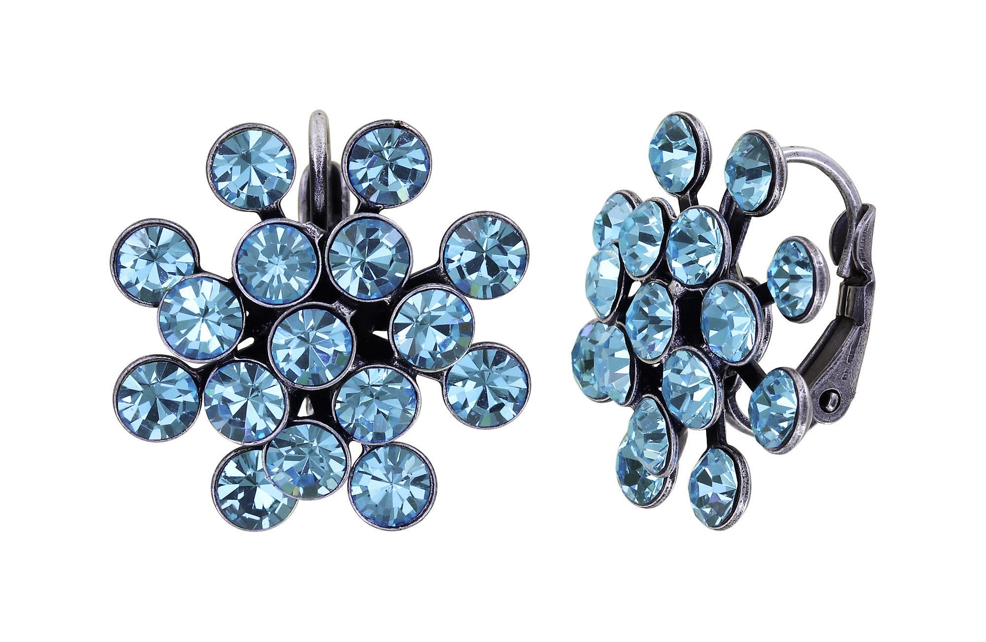 image pour Boucles d'oreilles Eurowire Magic Fireball Bleu Clair aquamarine Classic Size (21mm Ø)