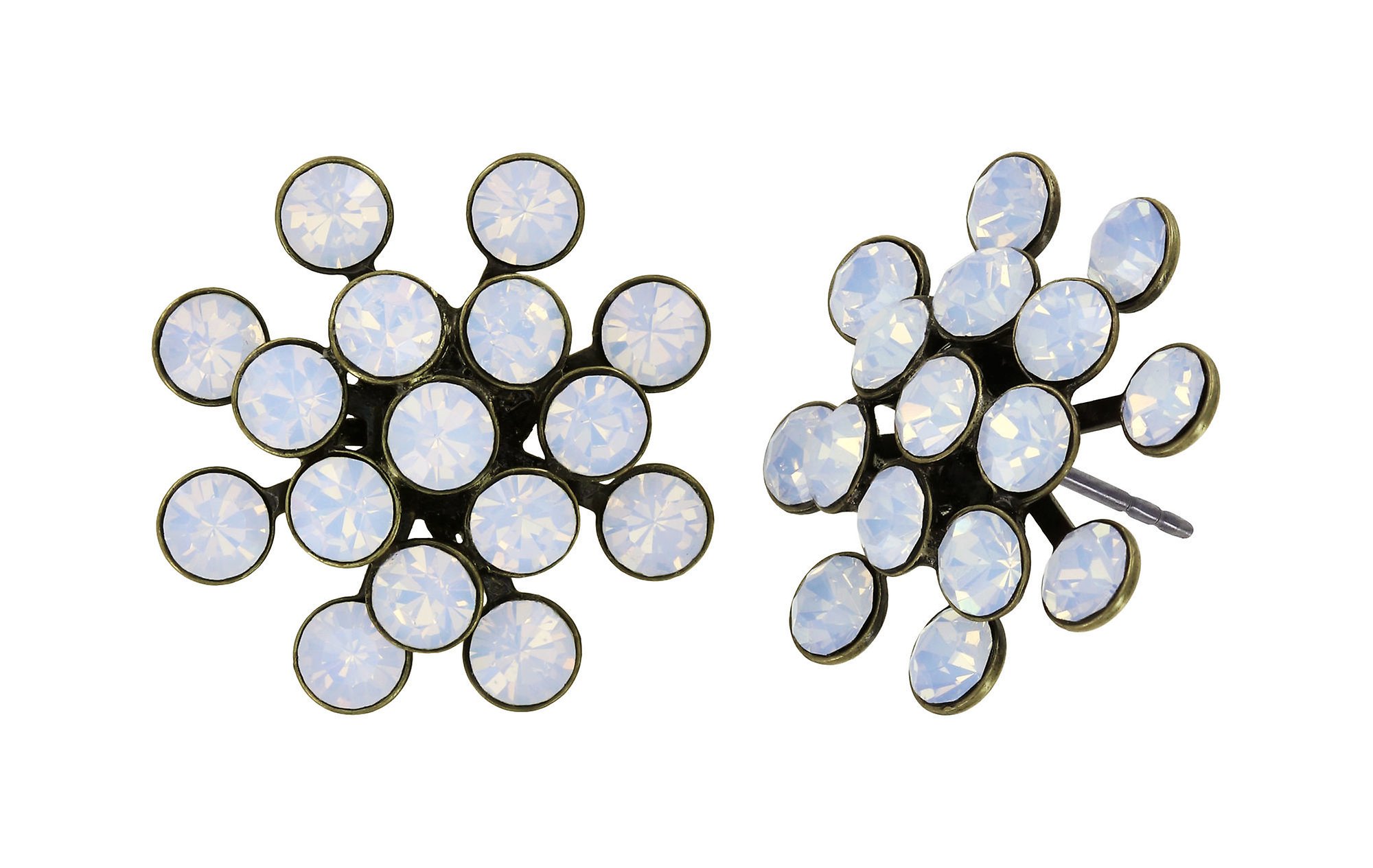 Bild für Ohrstecker Magic Fireball weiß Weißer Opal Classic Size (21mm Ø)