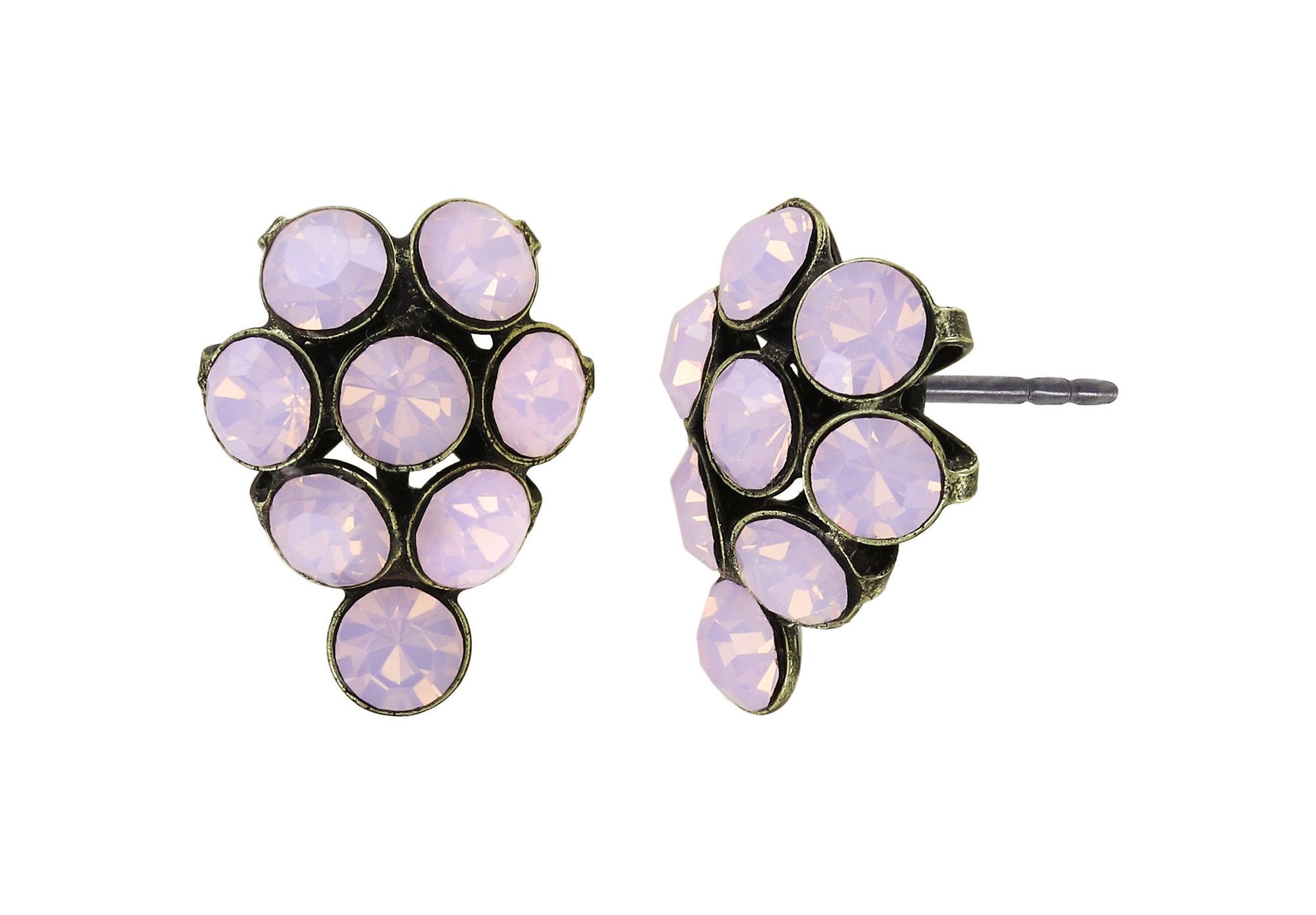 image for Earring Stud Magic Fireball Pink rose opal Classic Size (21mm Ø)