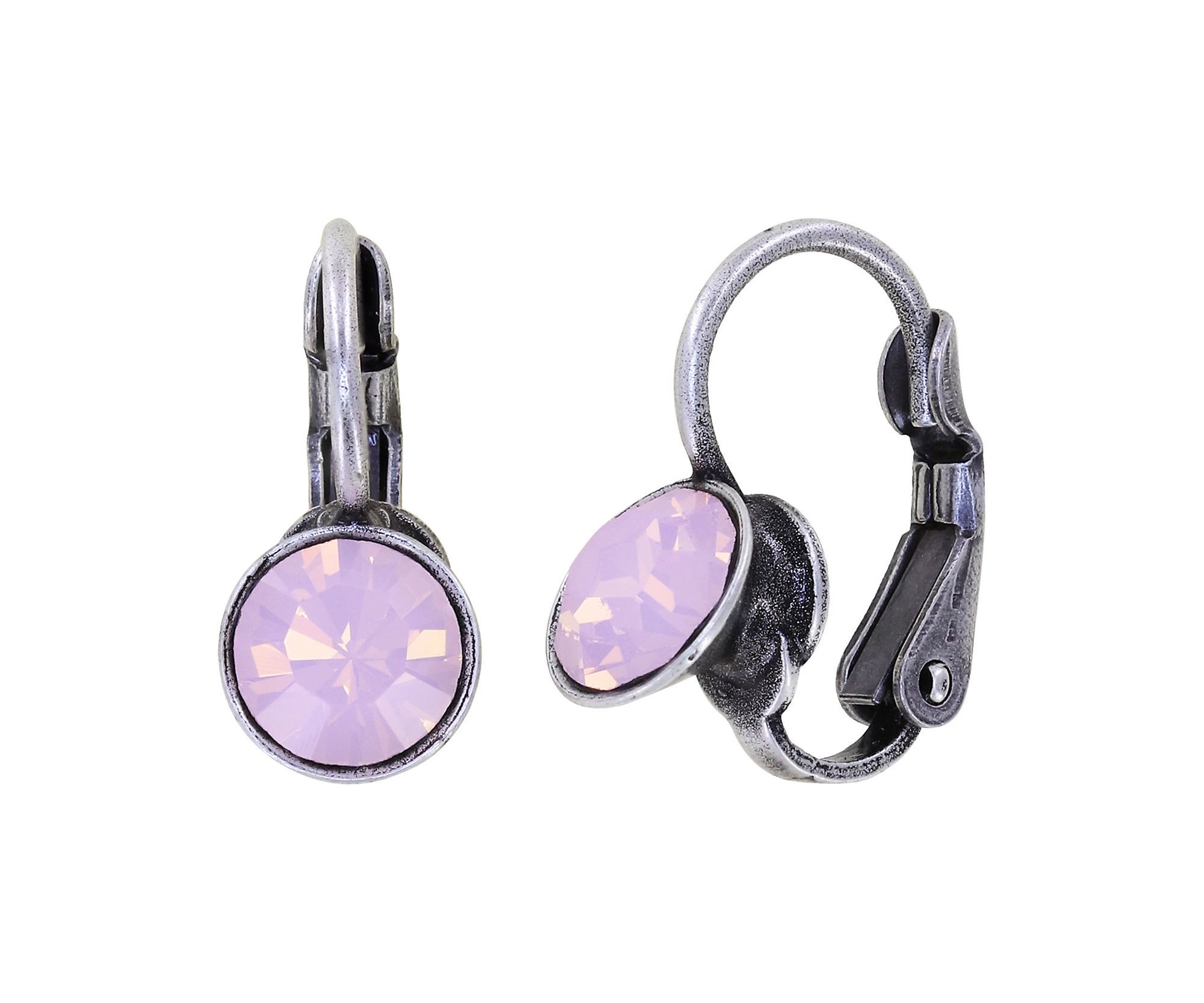image pour Boucles d'oreilles Eurowire Black Jack Rose rose opal SS 29