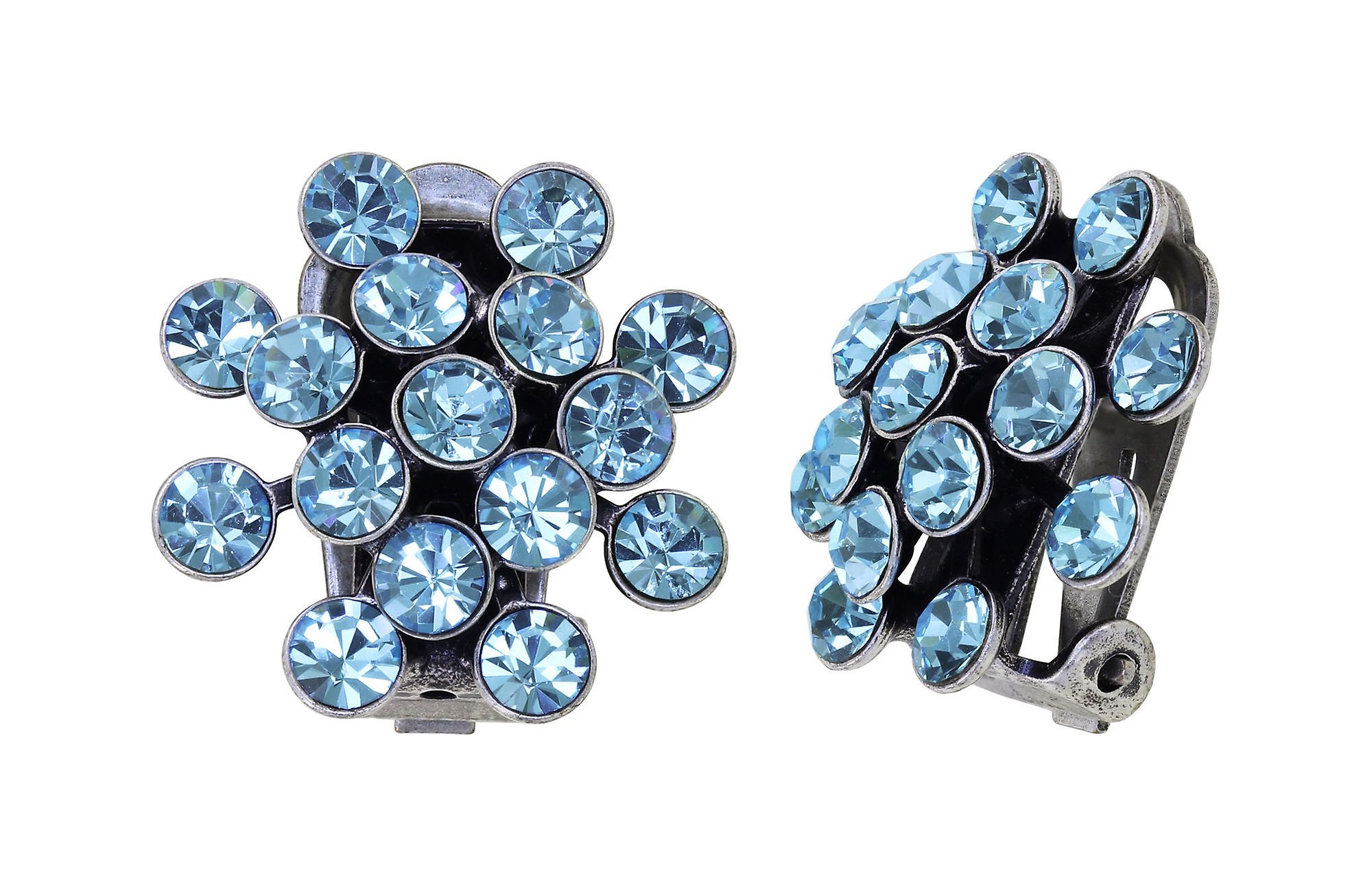 image pour Boucles d'oreilles Clip Magic Fireball Bleu Clair aquamarine Classic Size (21mm Ø)