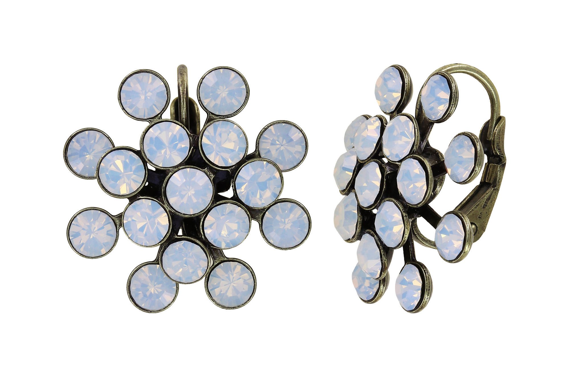 image for Earring Eurowire Magic Fireball White white opal Classic Size (21mm Ø)