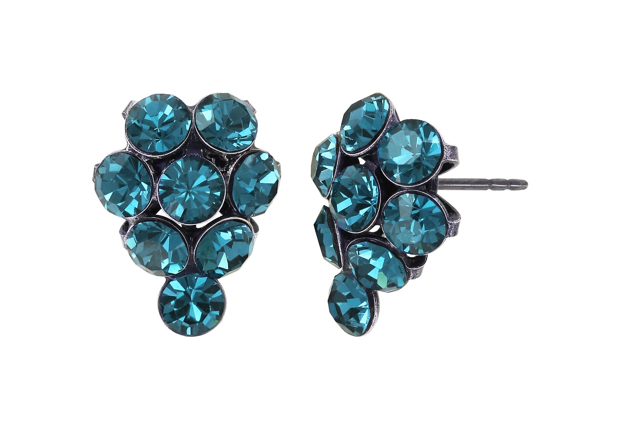 image for Earring Stud Magic Fireball Turquoise indicolite Classic Size (21mm Ø)