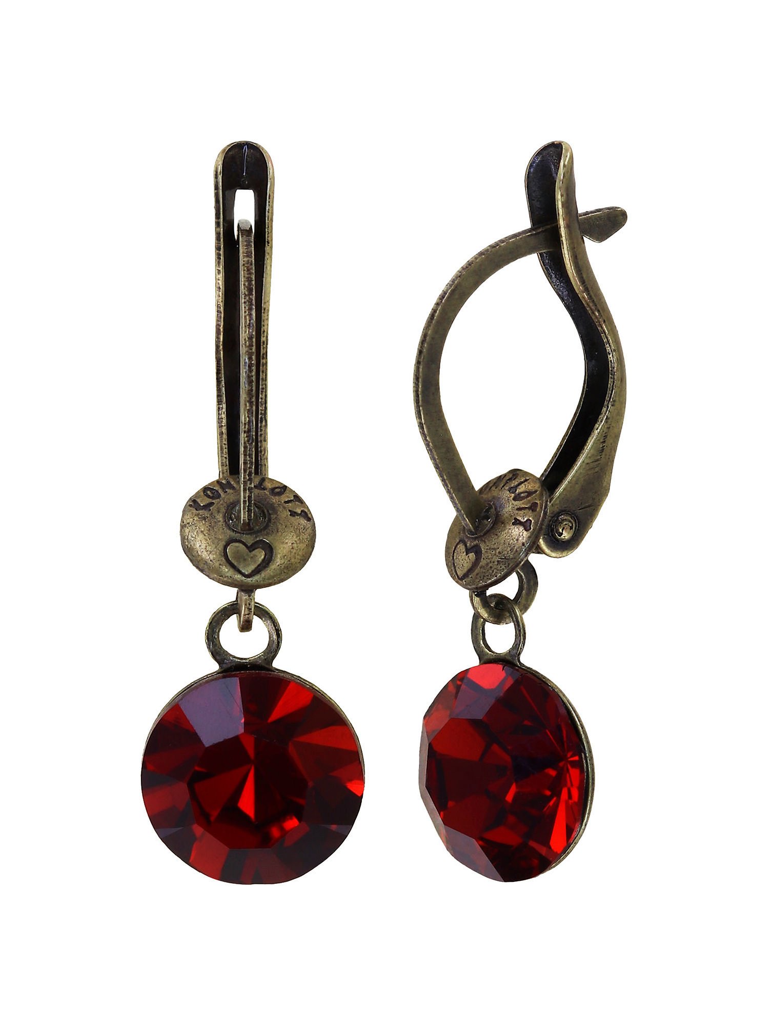 image pour Boucles d'oreilles pendantes Black Jack Rouge red velvet SS 39