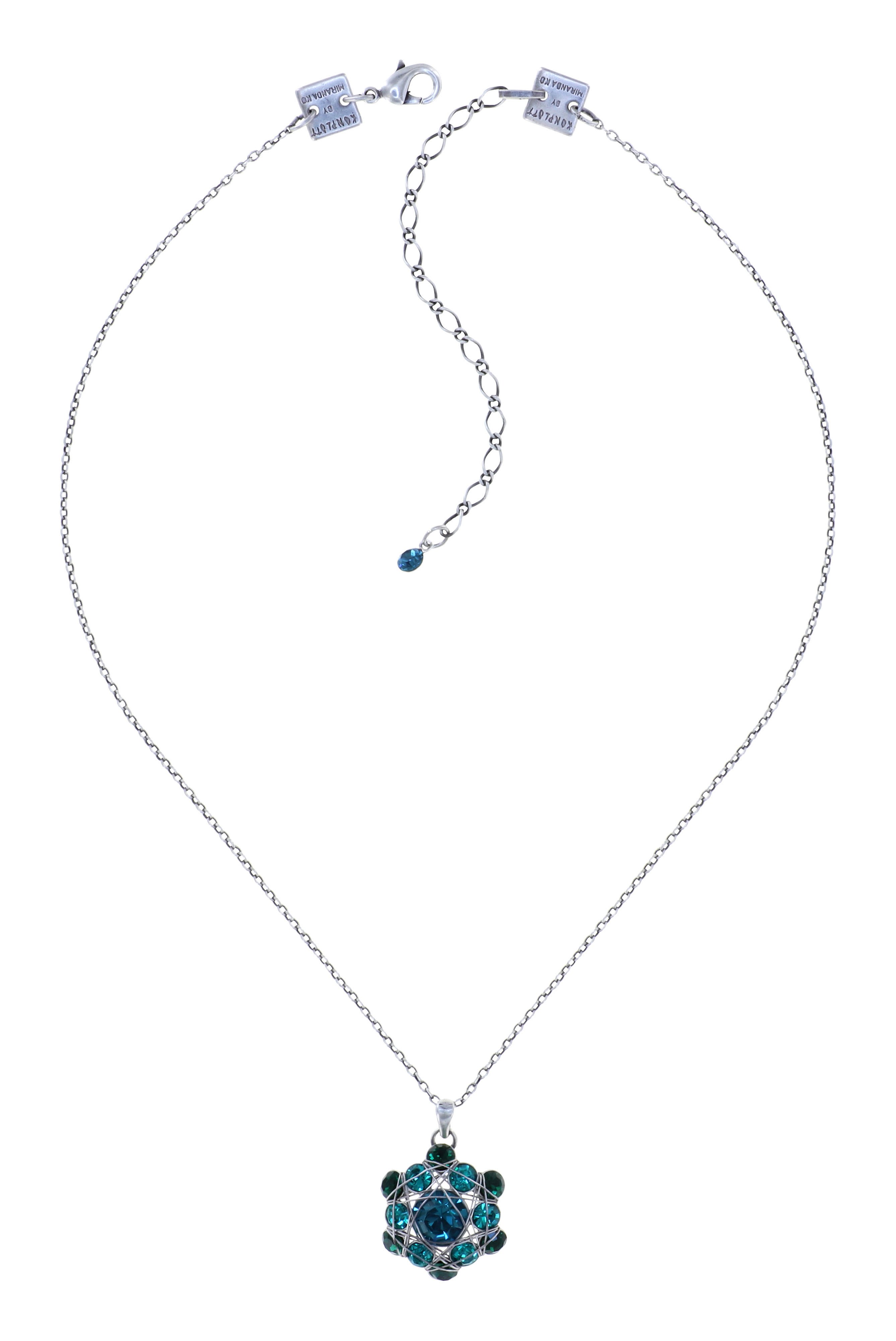 image for Necklace Pendant Bended Lights Blue / Green  