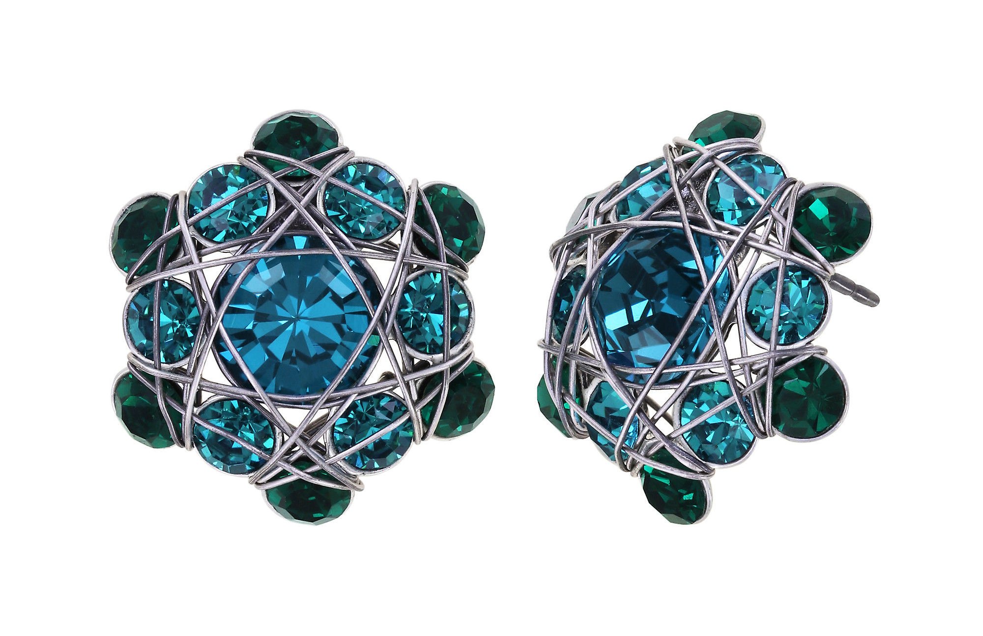 image pour Clou d'oreille Bended Lights Bleu / Vert  