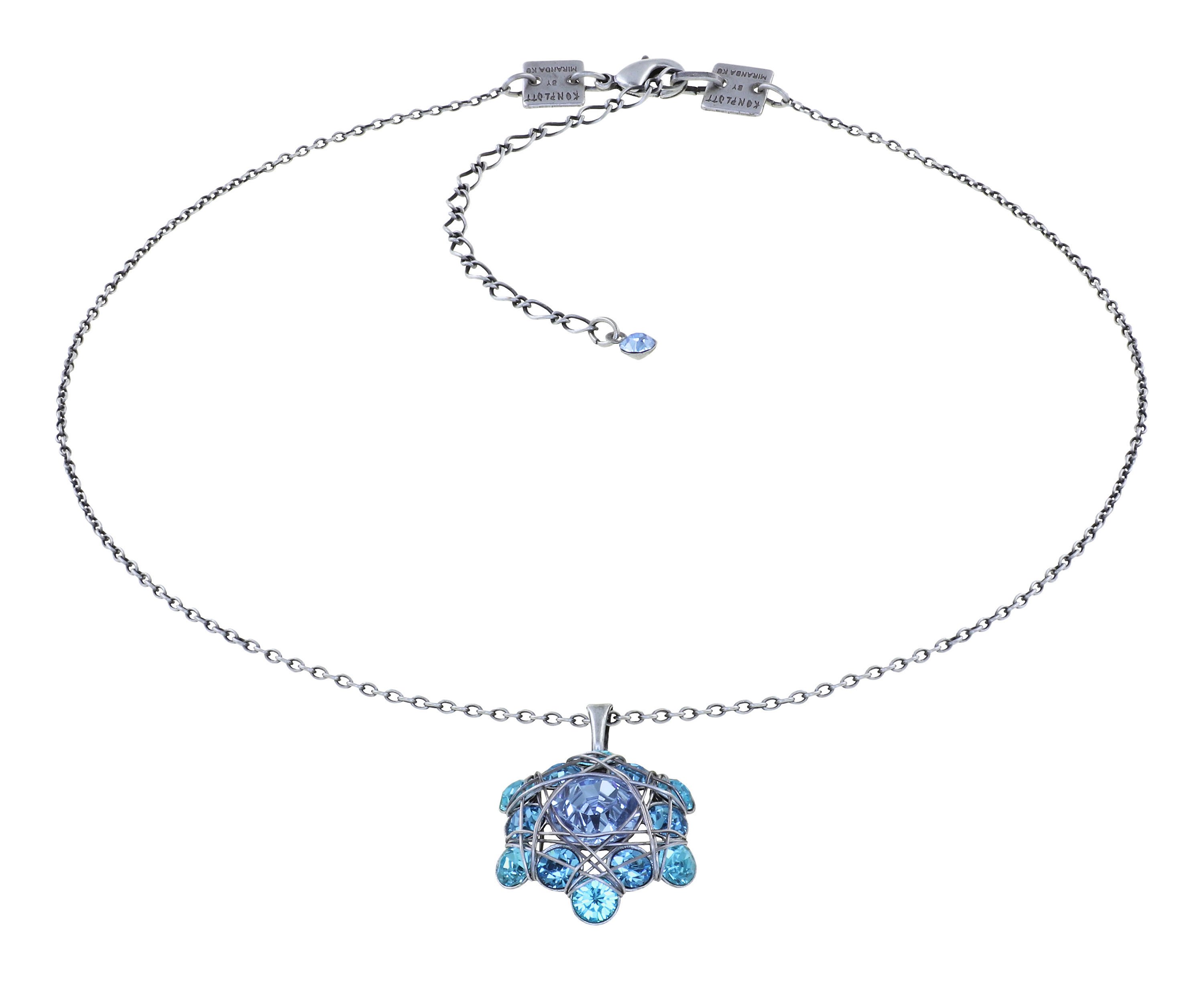 image for Necklace Pendant Bended Lights Blue  