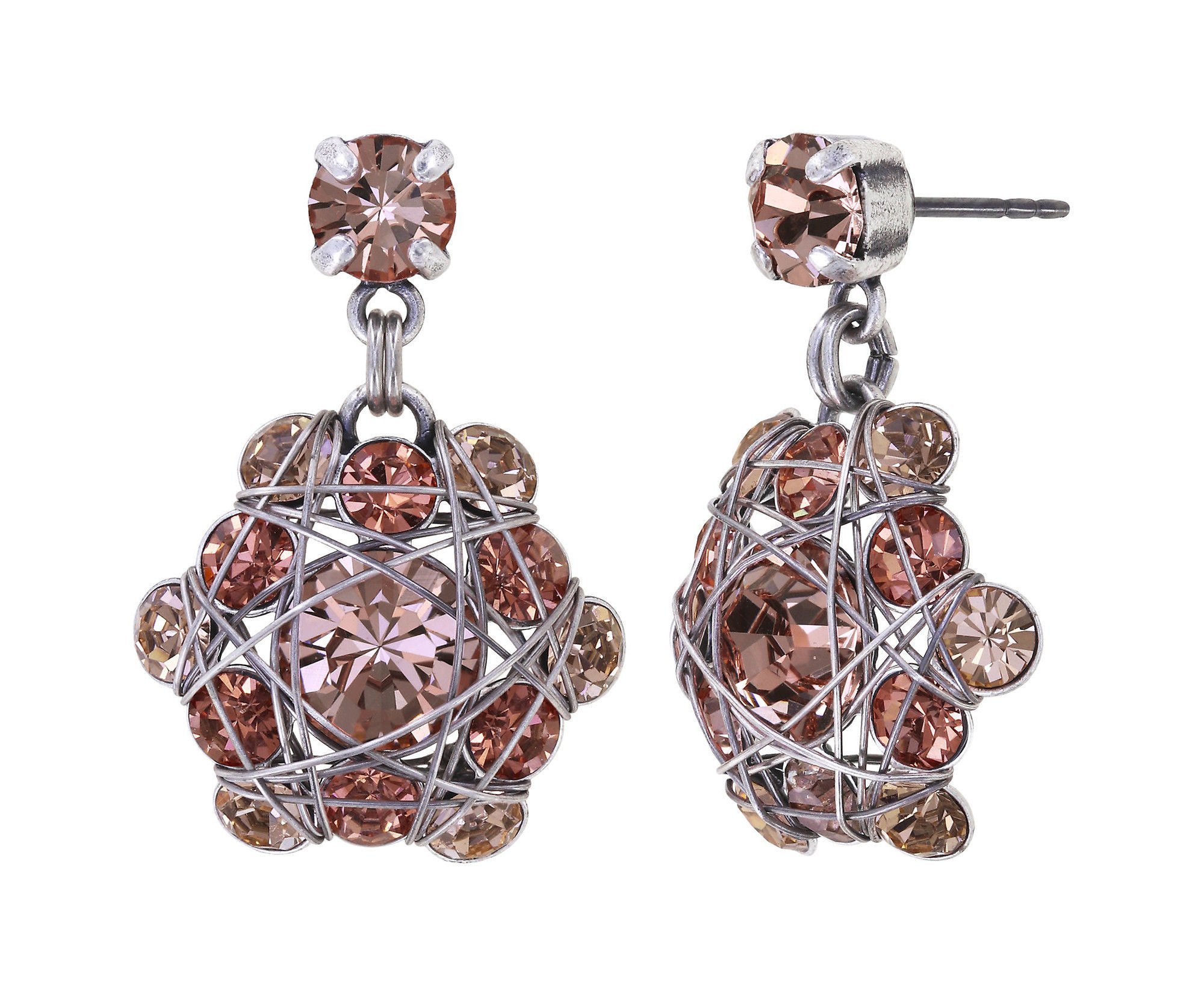 image pour Clou d'oreille pendant Bended Lights Beige / Marron  