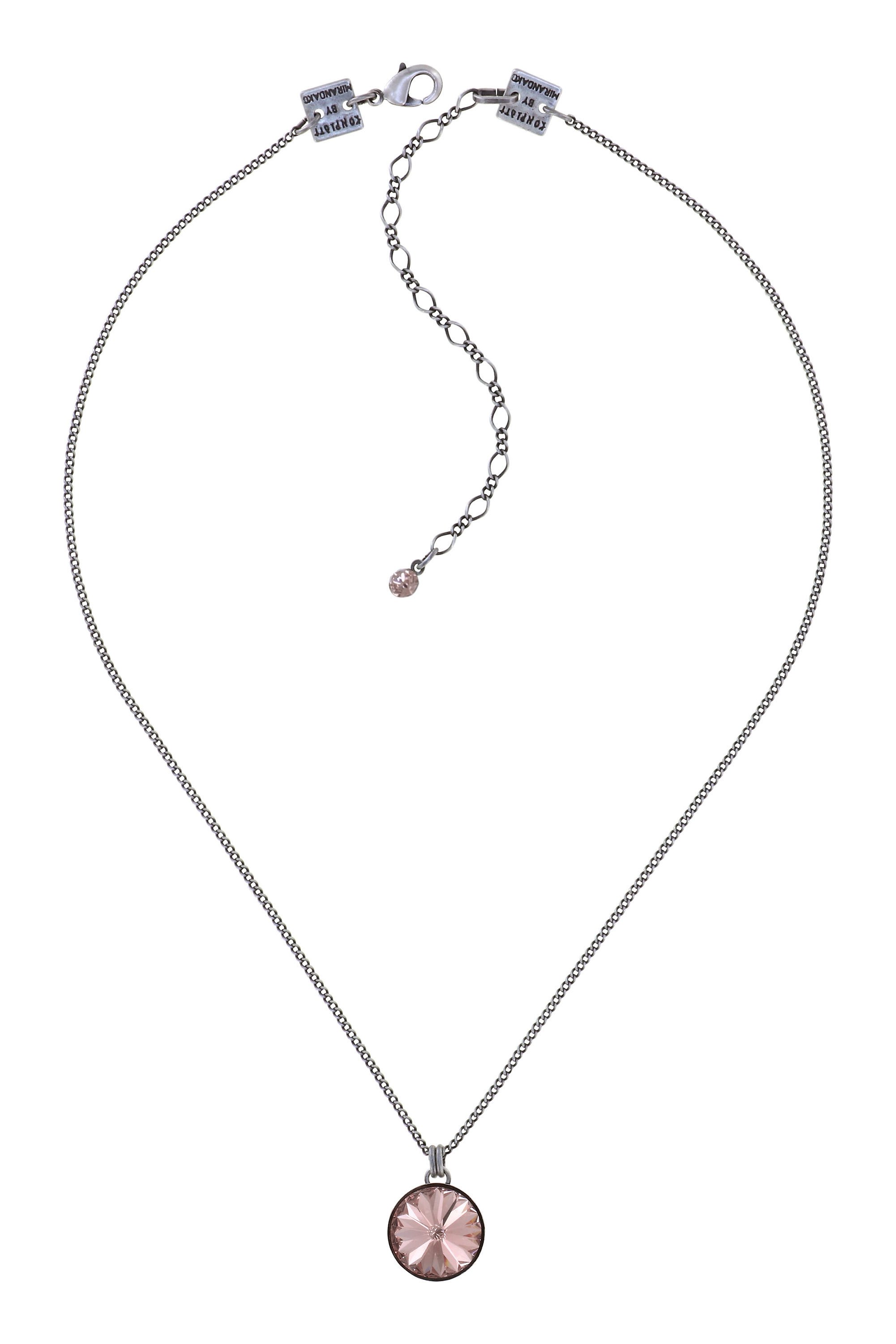 image for Necklace Pendant Rivoli Rose vintage rose 14mm