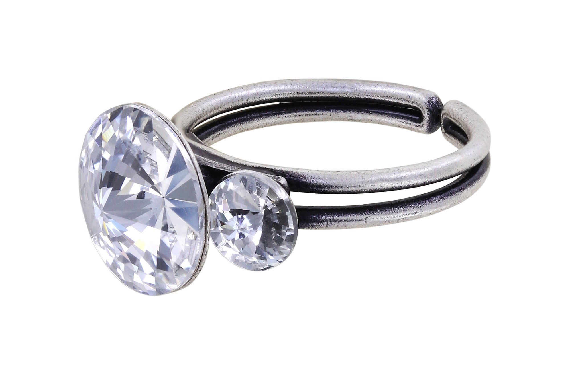 image for Ring Rivoli White crystal 12 mm