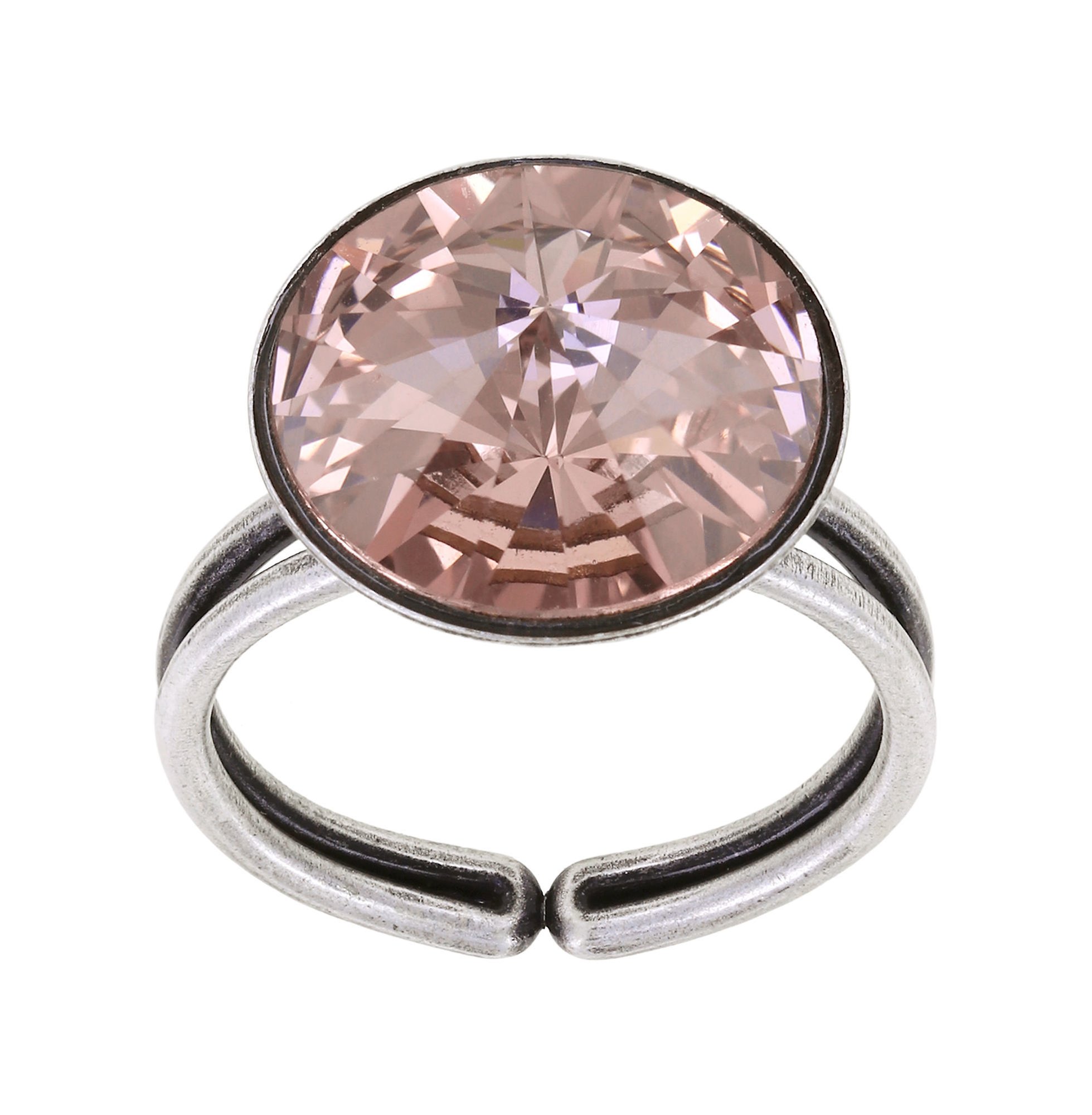 image pour Anneau Rivoli Rose vintage rose 14mm