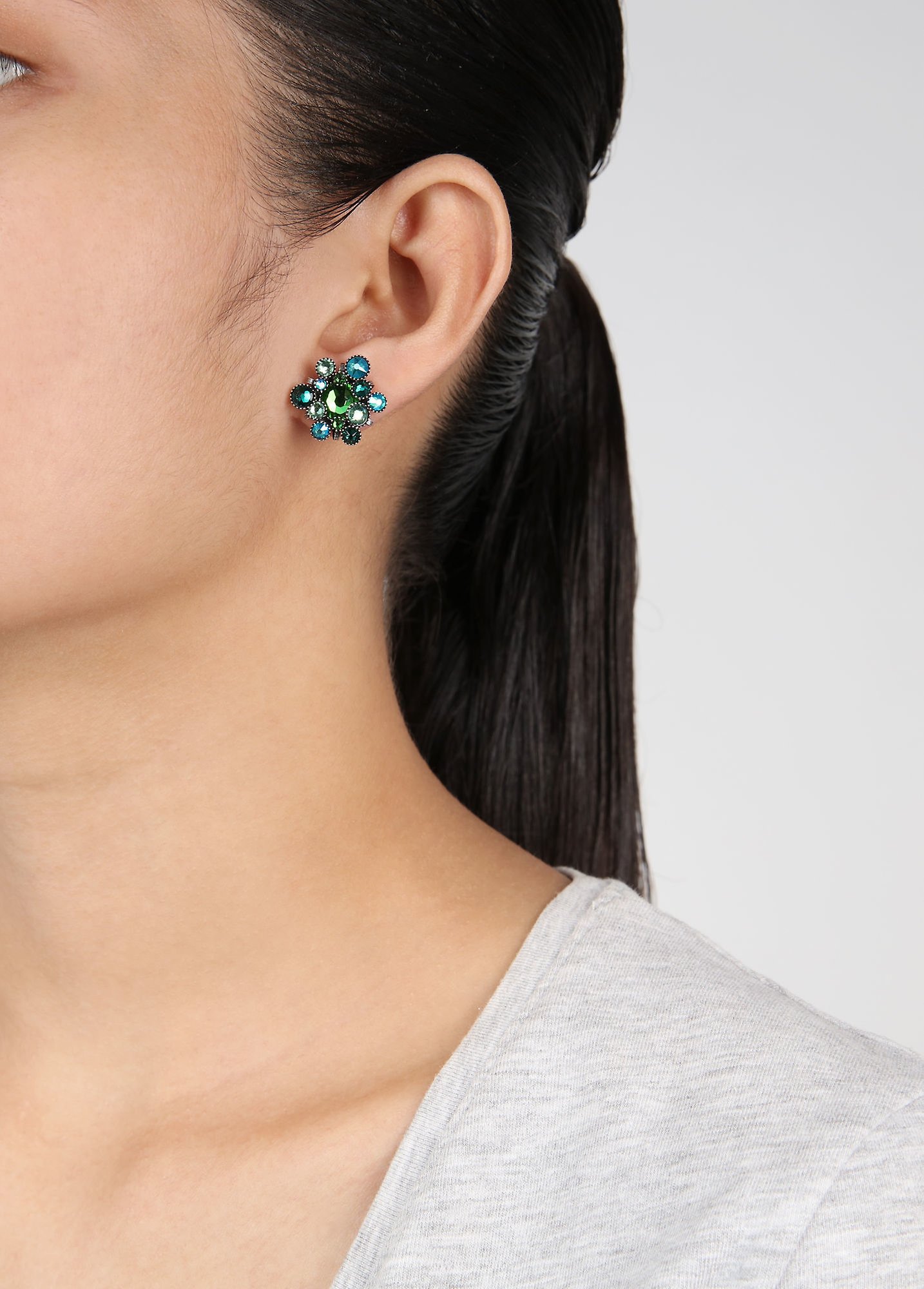 image pour Clou d'oreille Alien Caviar Verts Émeraude Green 