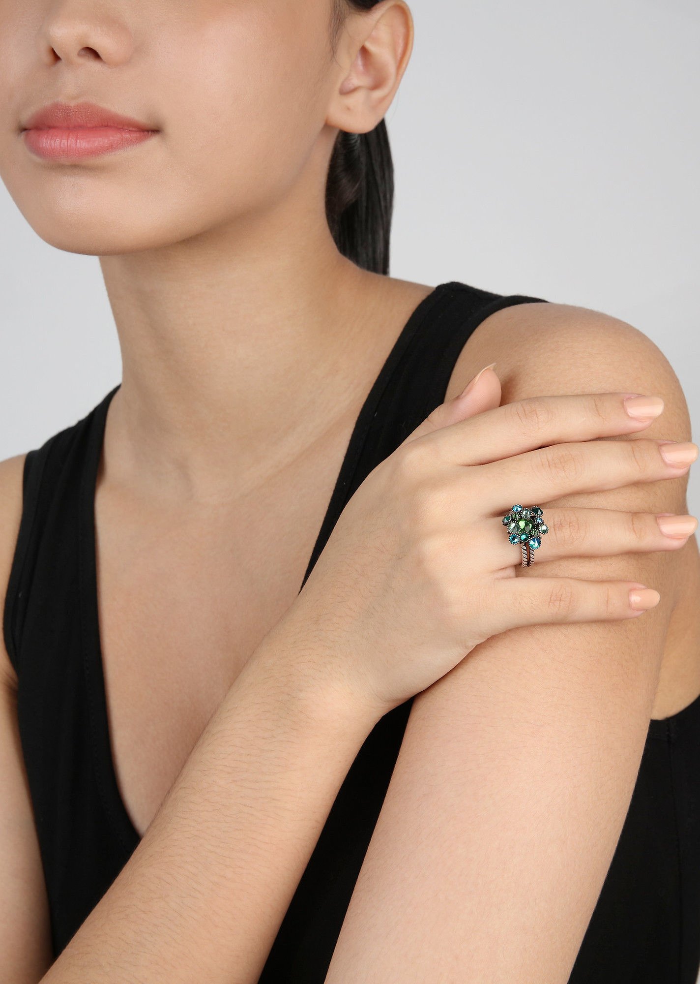 image for Ring Alien Caviar Emerald Greens Green 