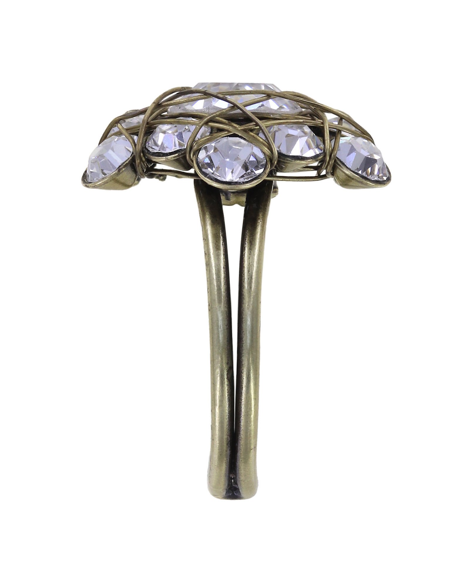 image for Ring Bended Lights White crystal 