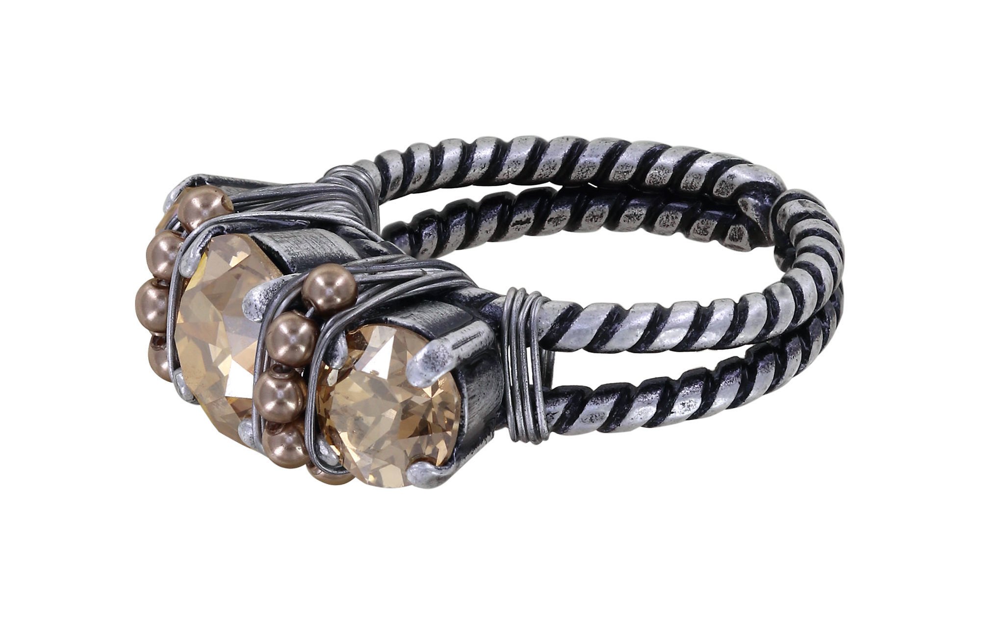 image pour Anneau Pearl Shadow Beige  