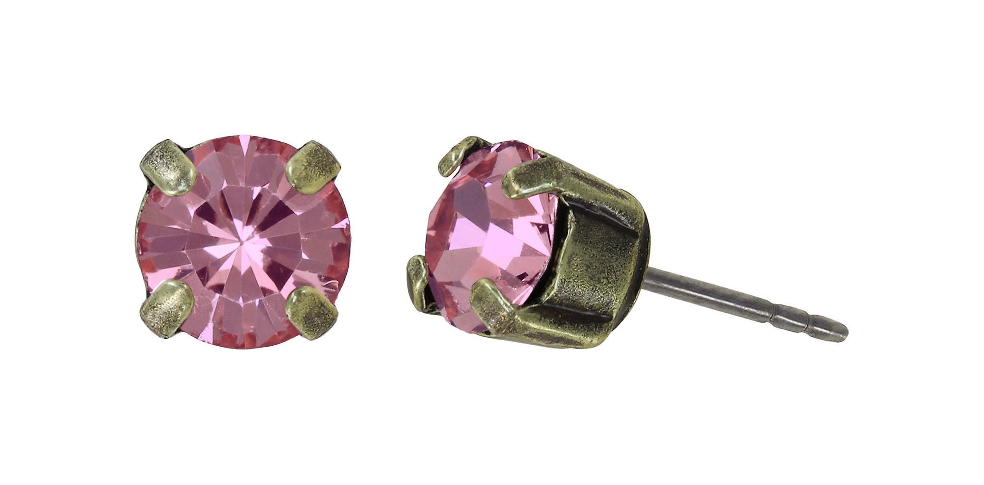 image pour Clou d'oreille Black Jack Rose light rose SS 29