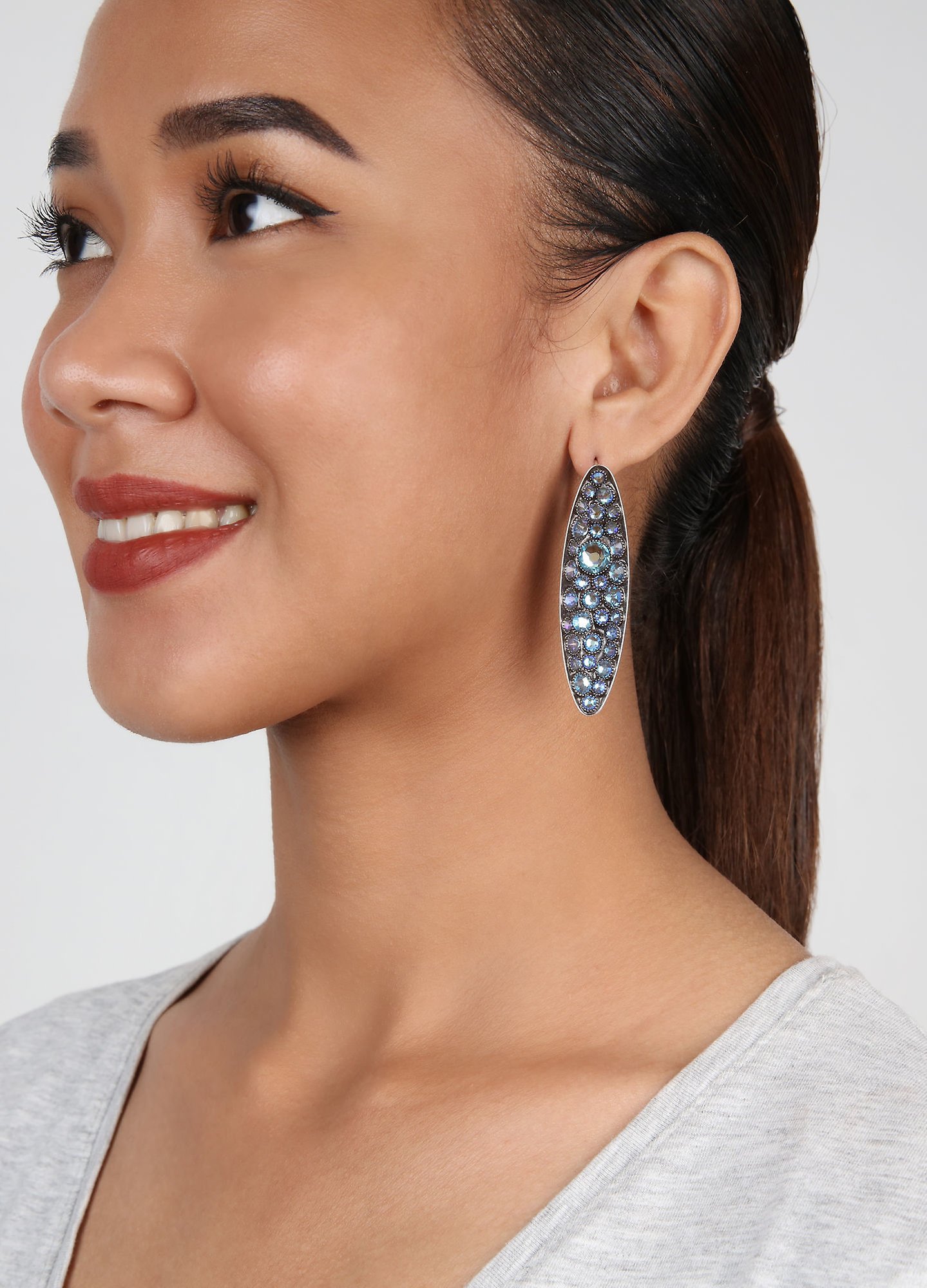 image for Earring Eurowire Back To The Future Blue Lagoon Blue 