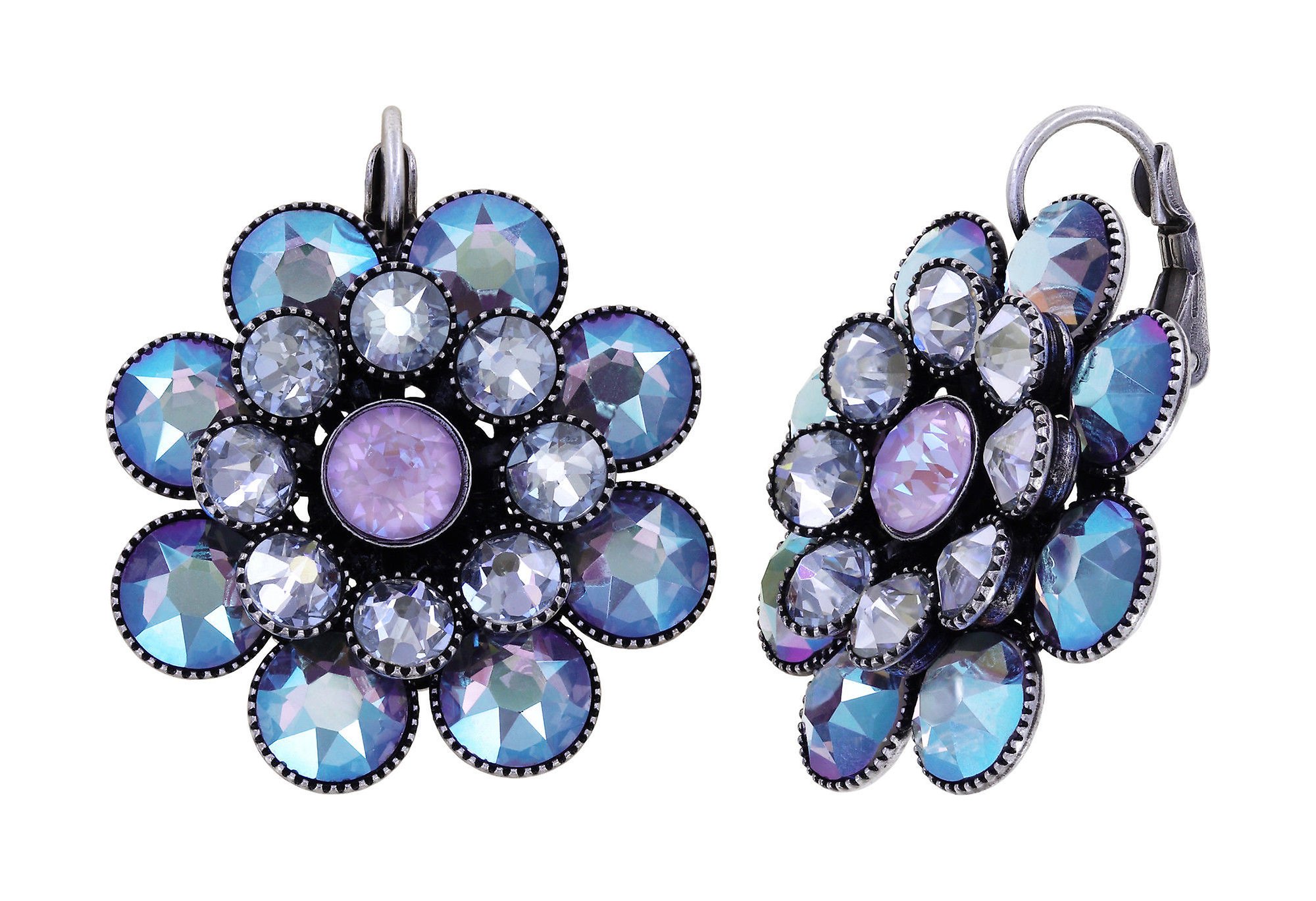 image for Earring Eurowire Lost Garden Pastel Blue / Pink  