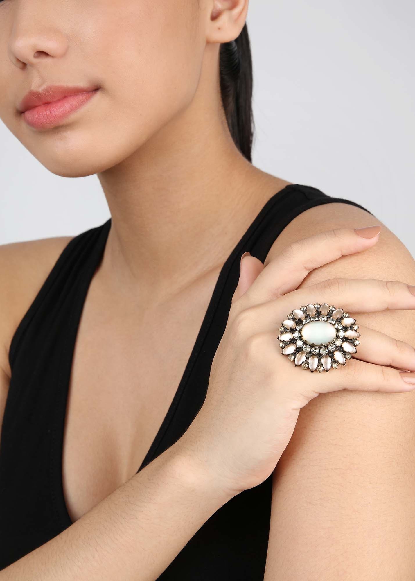 Bild für Ring Mary Queen of Scots Champagner Weiß / beige 