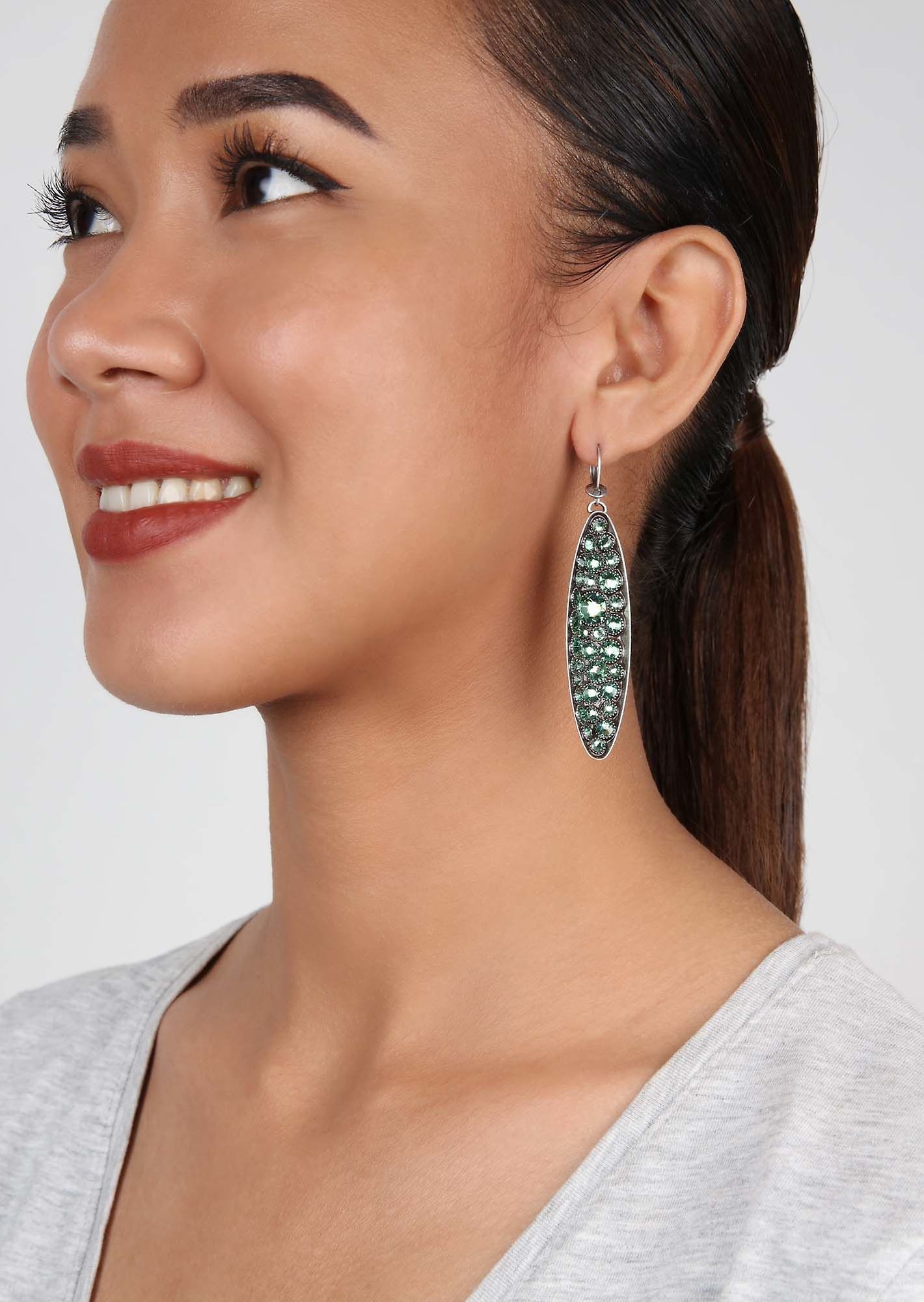 image pour Boucles d'oreilles pendantes Back To The Future Érénite Green 