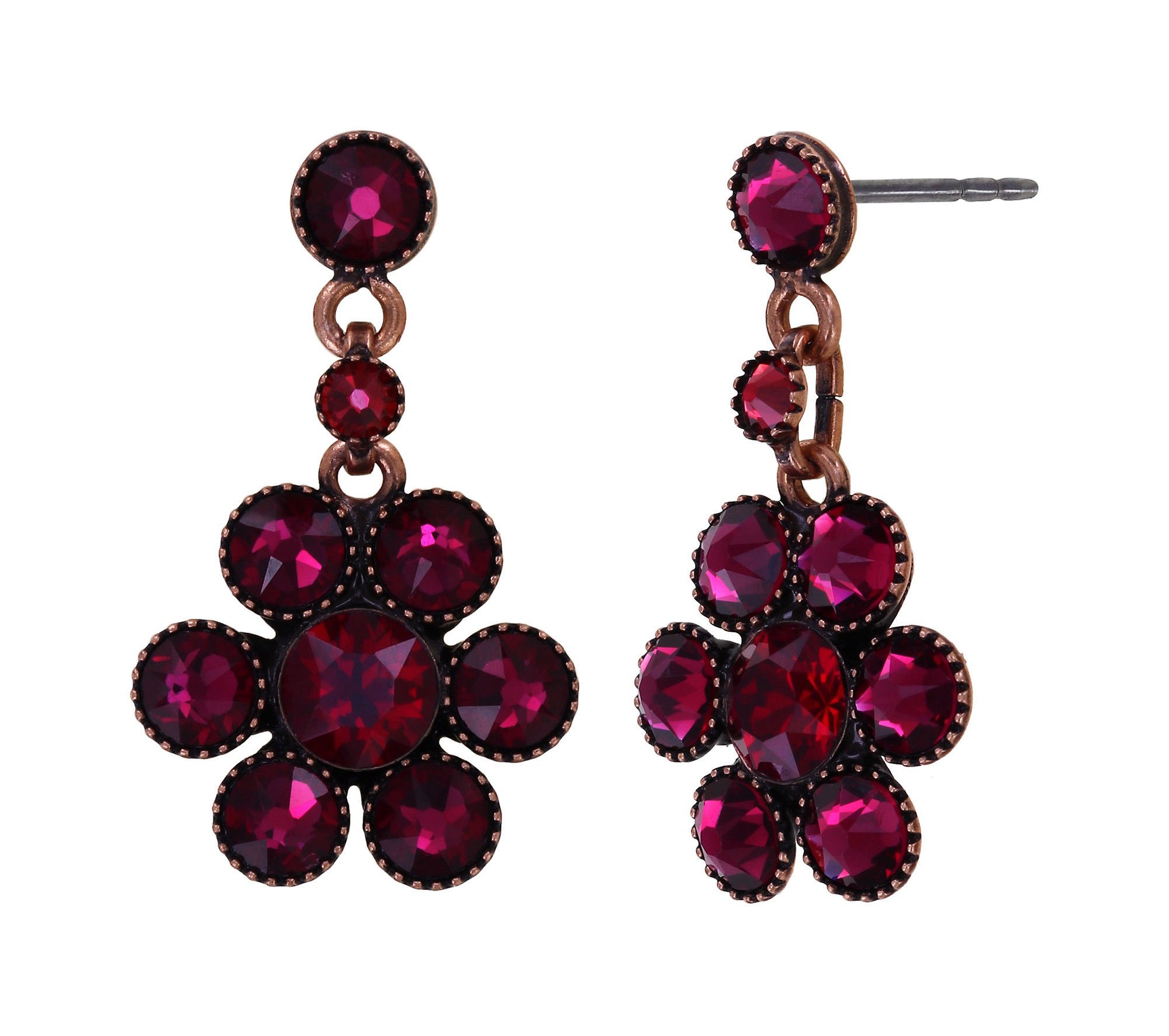 image pour Clou d'oreille pendant Lost Garden Rouge  