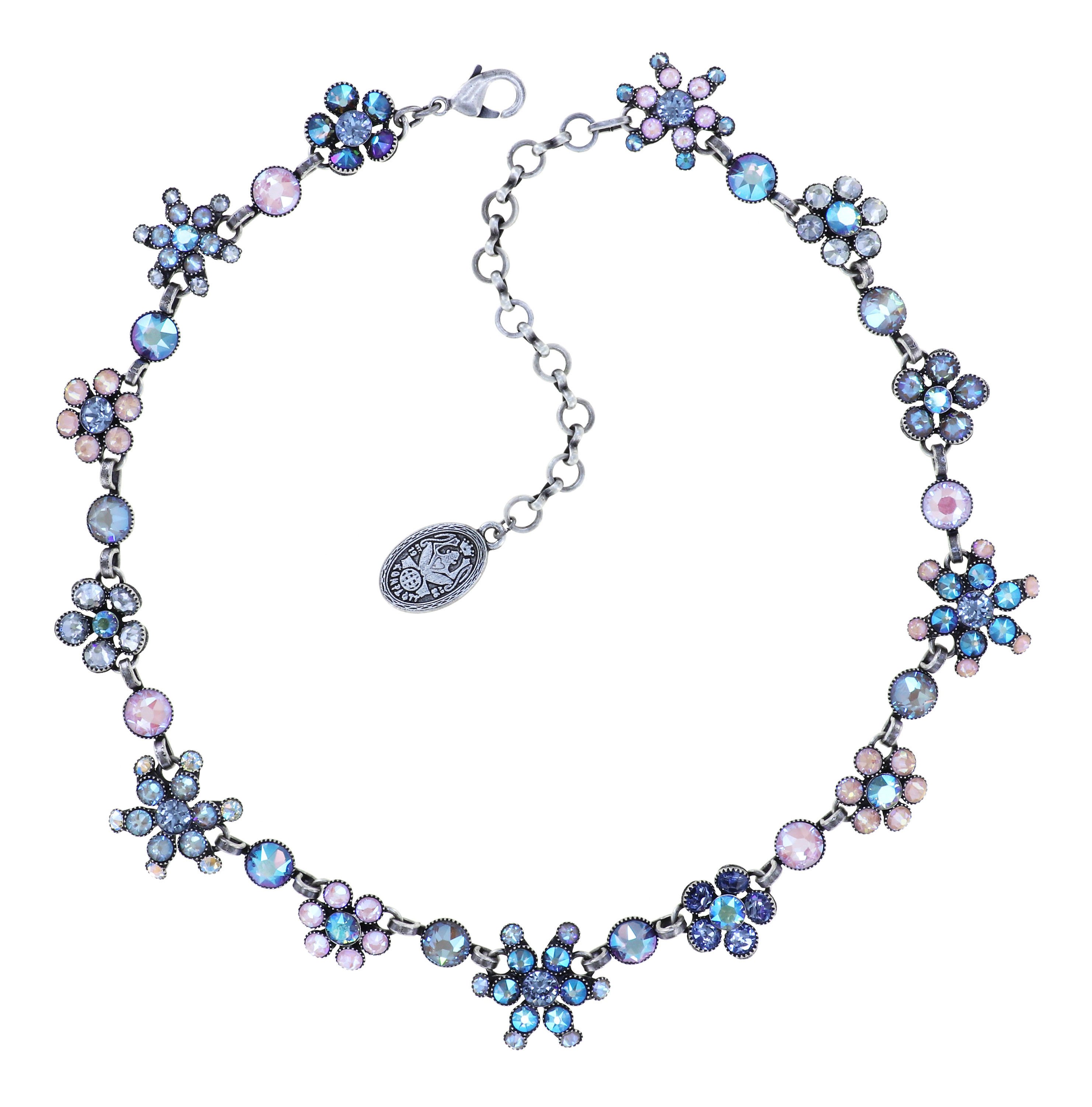 image pour Collier Lost Garden Bleu Pastel / Rose  