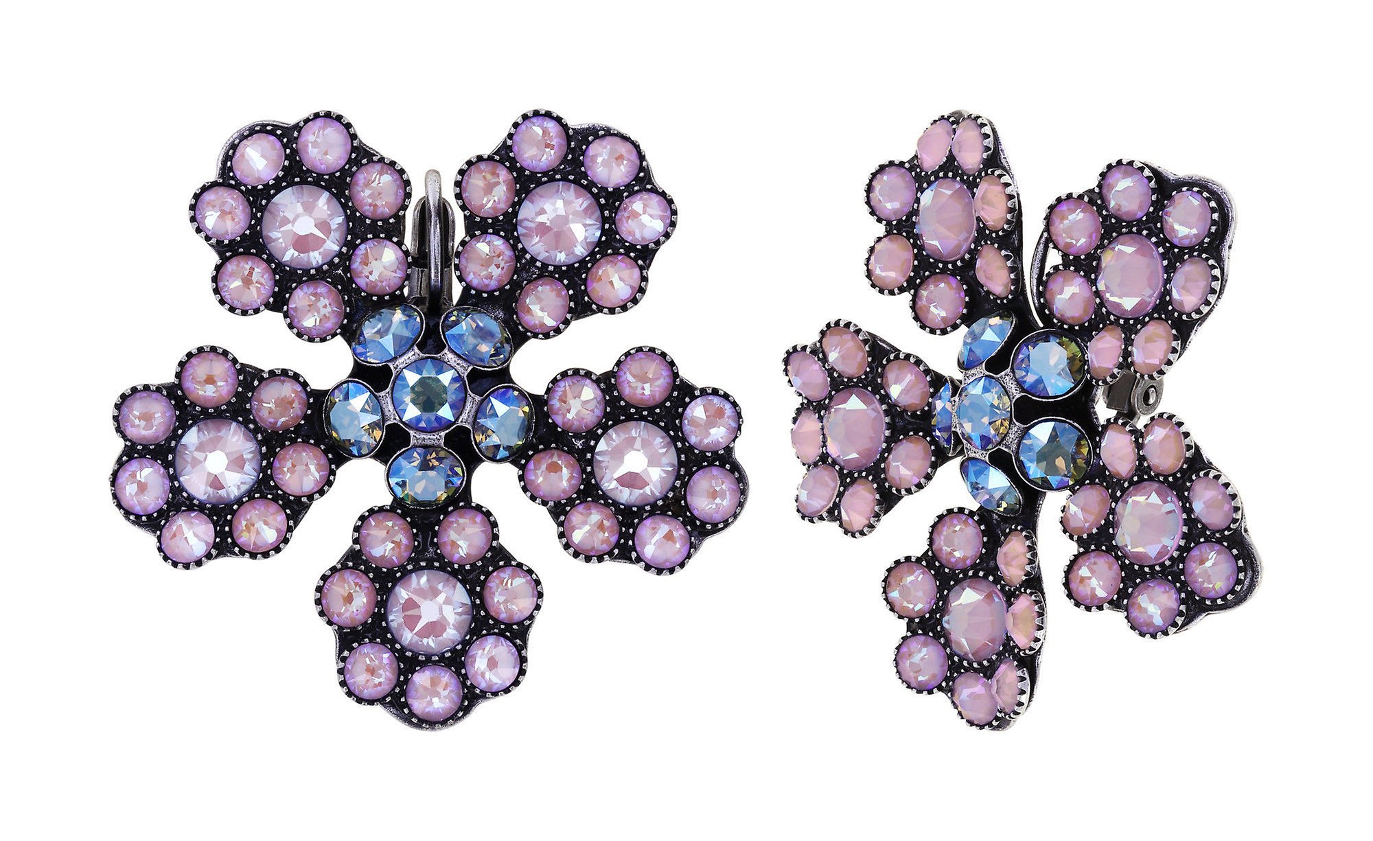 image pour Boucles d'oreilles Eurowire Lost Garden Bleu Pastel / Rose  