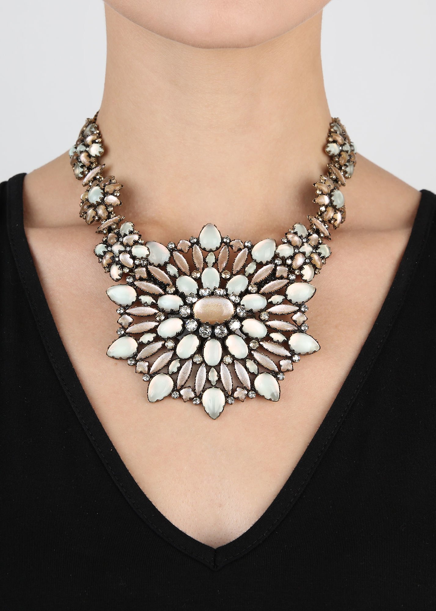 Bild für Halskette Collier Mary Queen of Scots Champagner Weiß / beige 