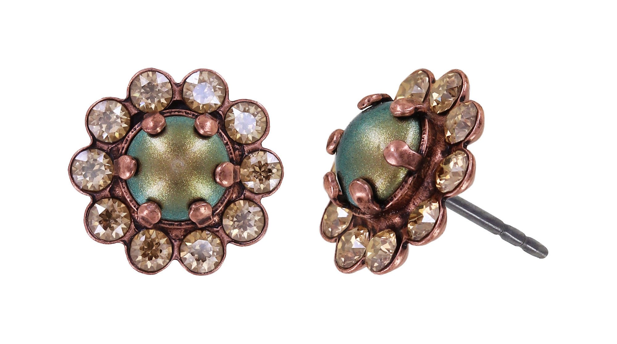 image pour Clou d'oreille Little Frog Prince Marron / Vert  