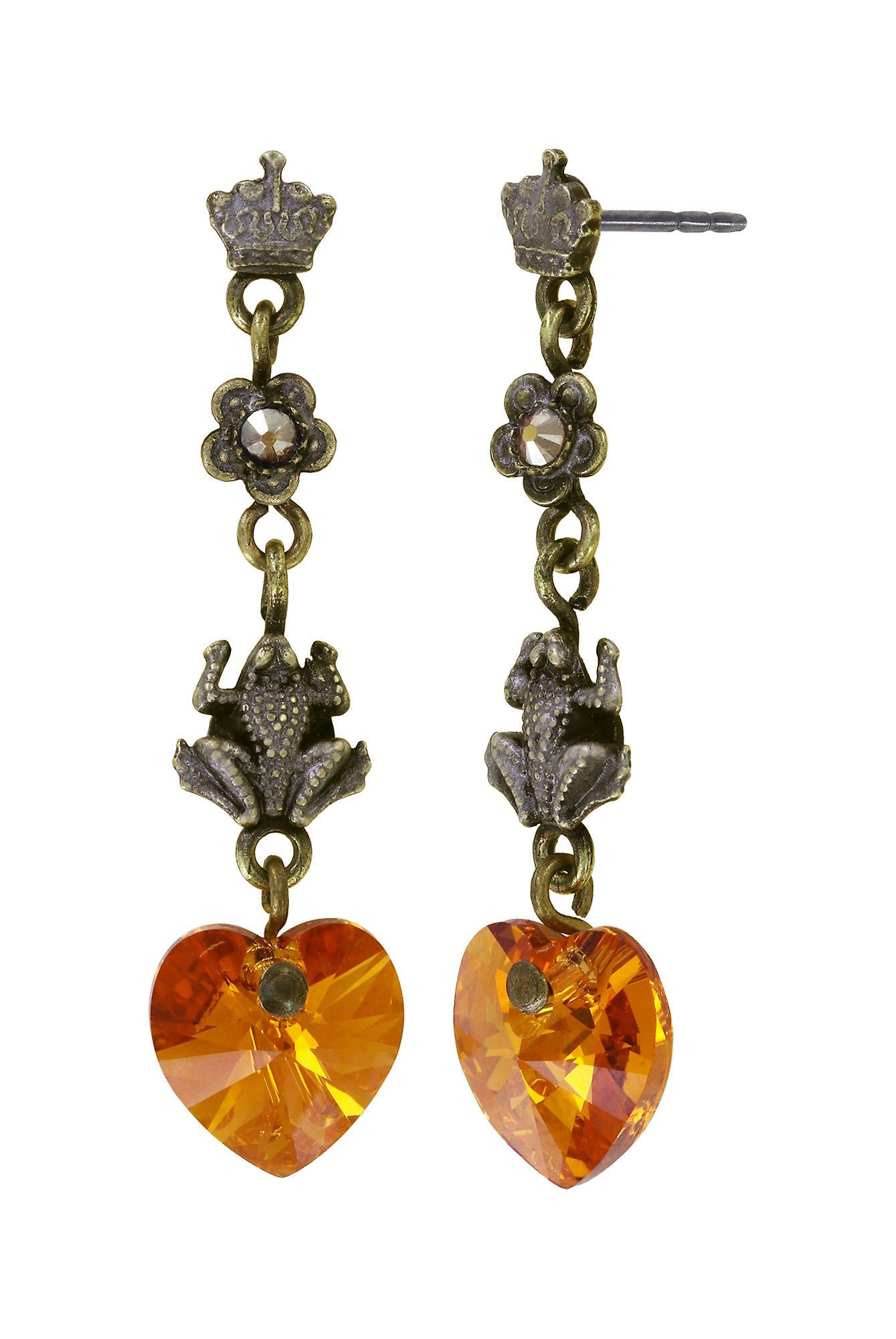 image pour Clou d'oreille pendant Little Frog Prince Jaune  