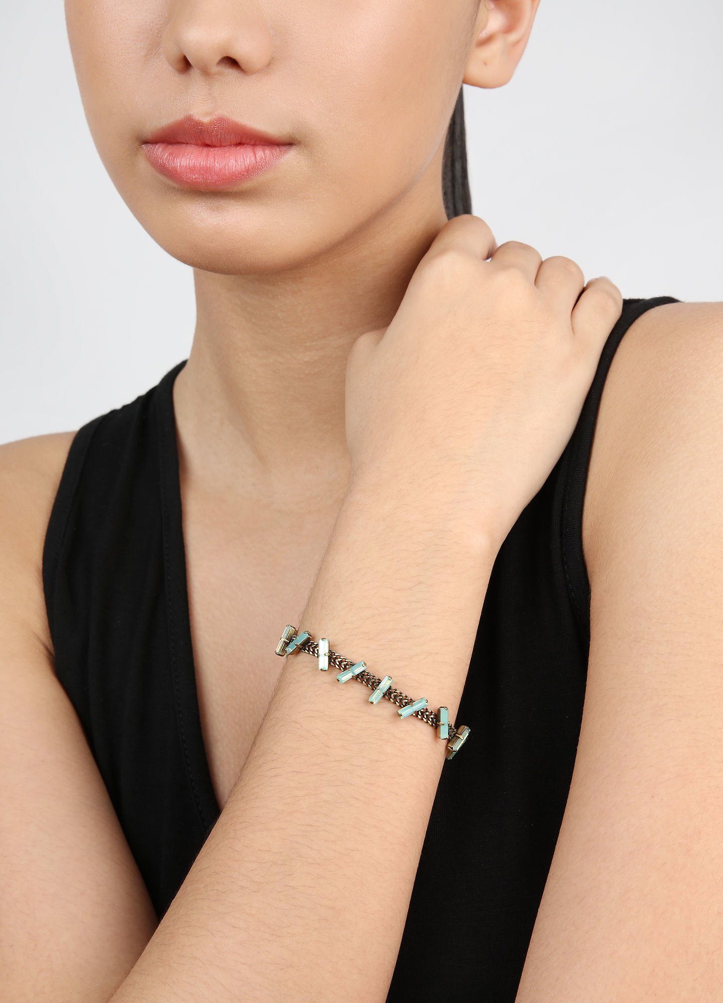 image pour Bracelet Jumping Baguette Vert Opale Green 