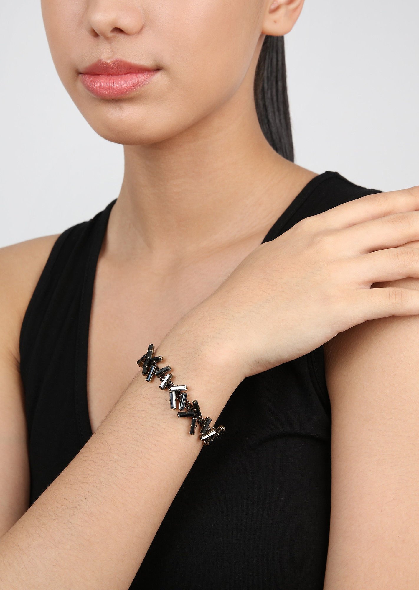 Bild für Armband Jumping Baguette Schattenlicht grau 