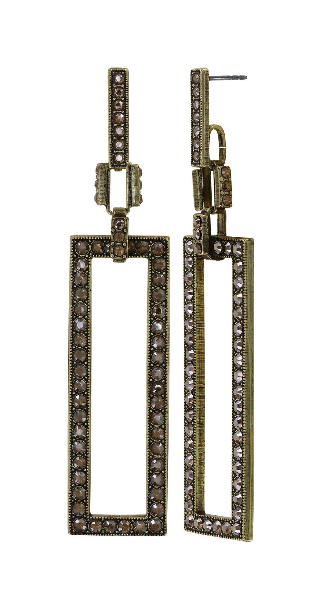 image pour Clou d'oreille pendant Cool and Glam Marron  