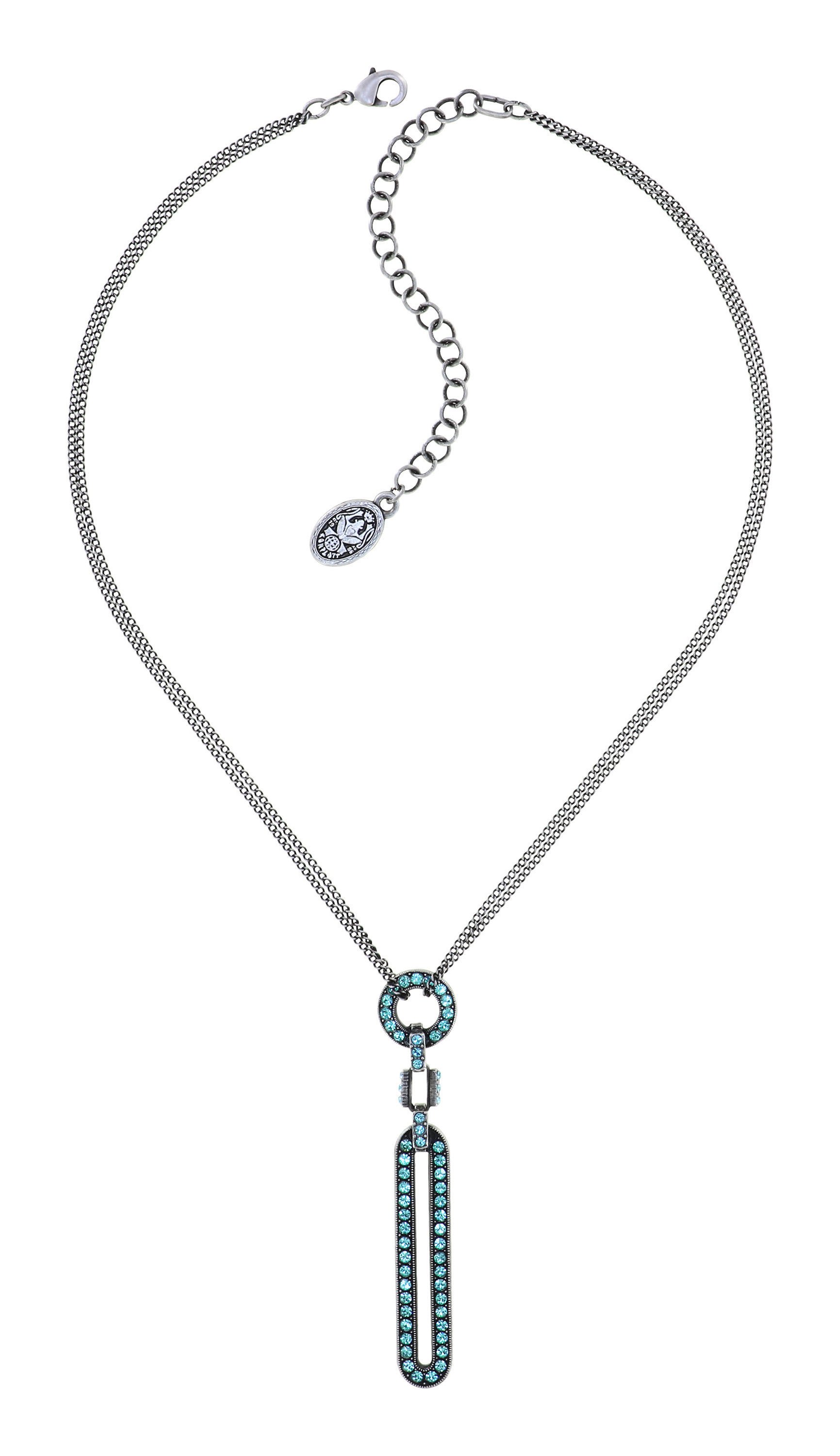 image for Necklace Pendant Cool and Glam Light Blue  